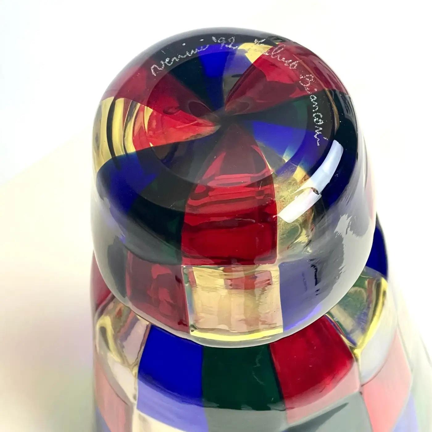 Vaso d'epoca Fulvio Bianconi per Venini Pezzato 3