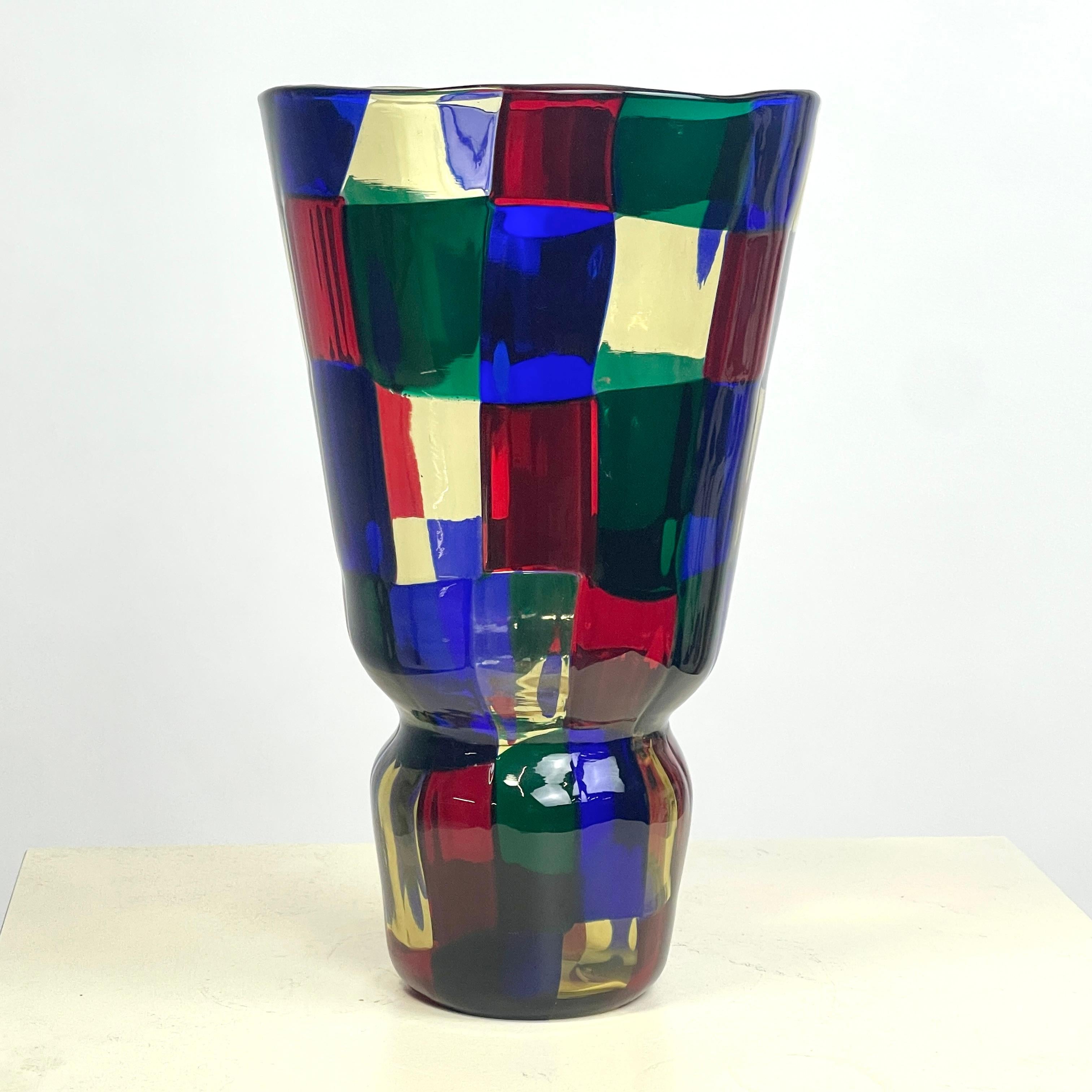 Fulvio Bianconi für Venini Pezzato, Vintage-Vase im Angebot 4