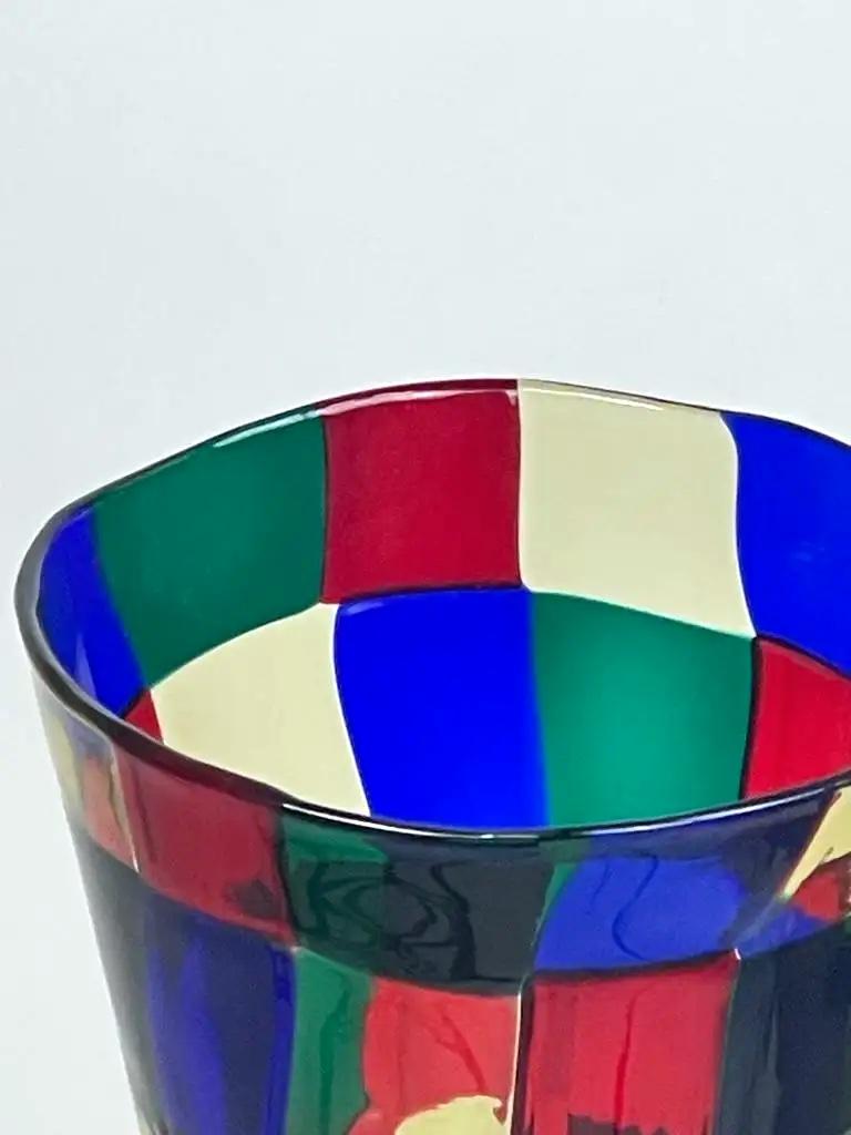 Vaso d'epoca Fulvio Bianconi per Venini Pezzato In condizioni buone a Hudson, NY