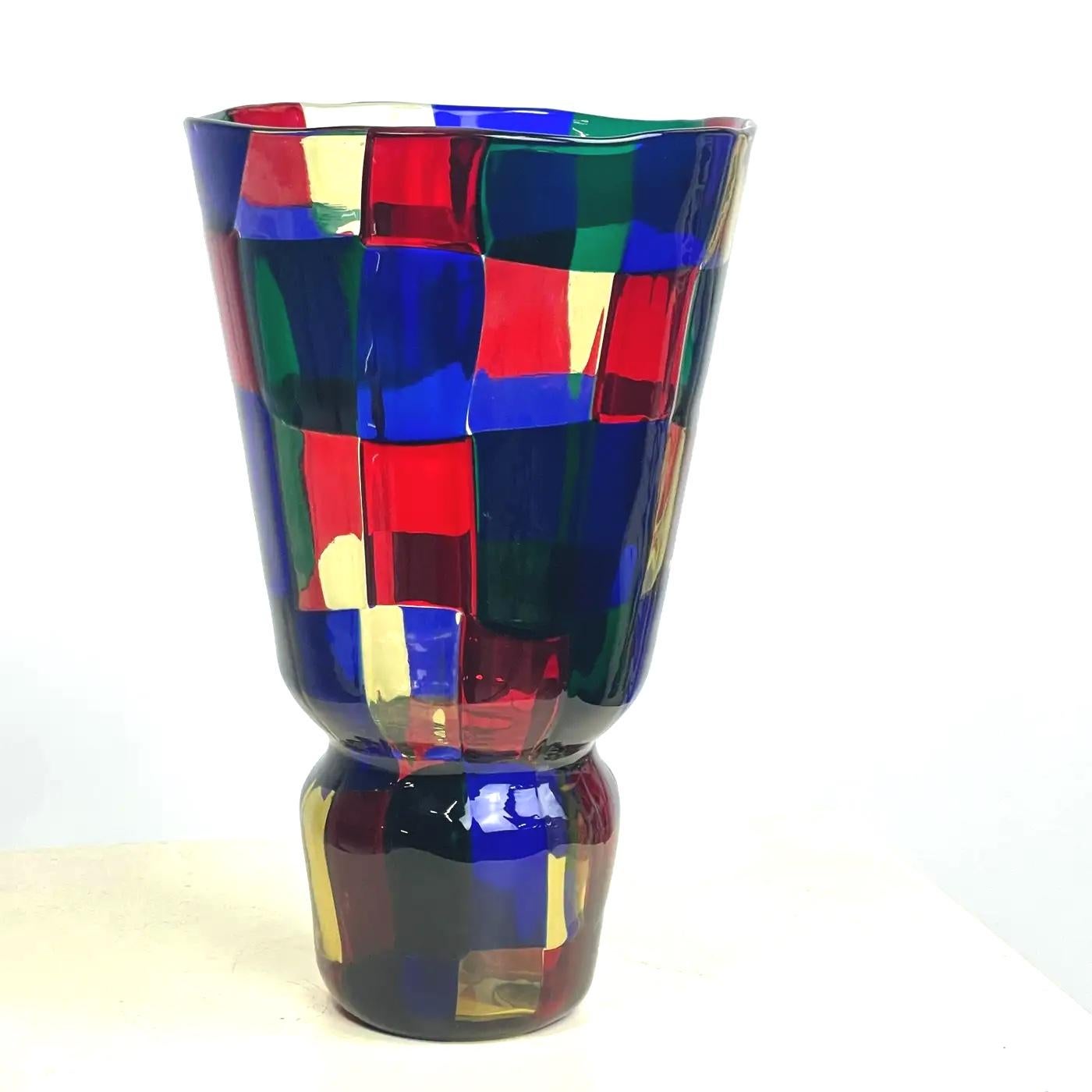 Vaso d'epoca Fulvio Bianconi per Venini Pezzato 1