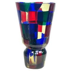 Vaso d'epoca Fulvio Bianconi per Venini Pezzato