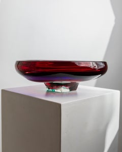 Vintage Fulvio Bianconi Murano Glass Bowl for Gino Mazzega, Italy, 1960s