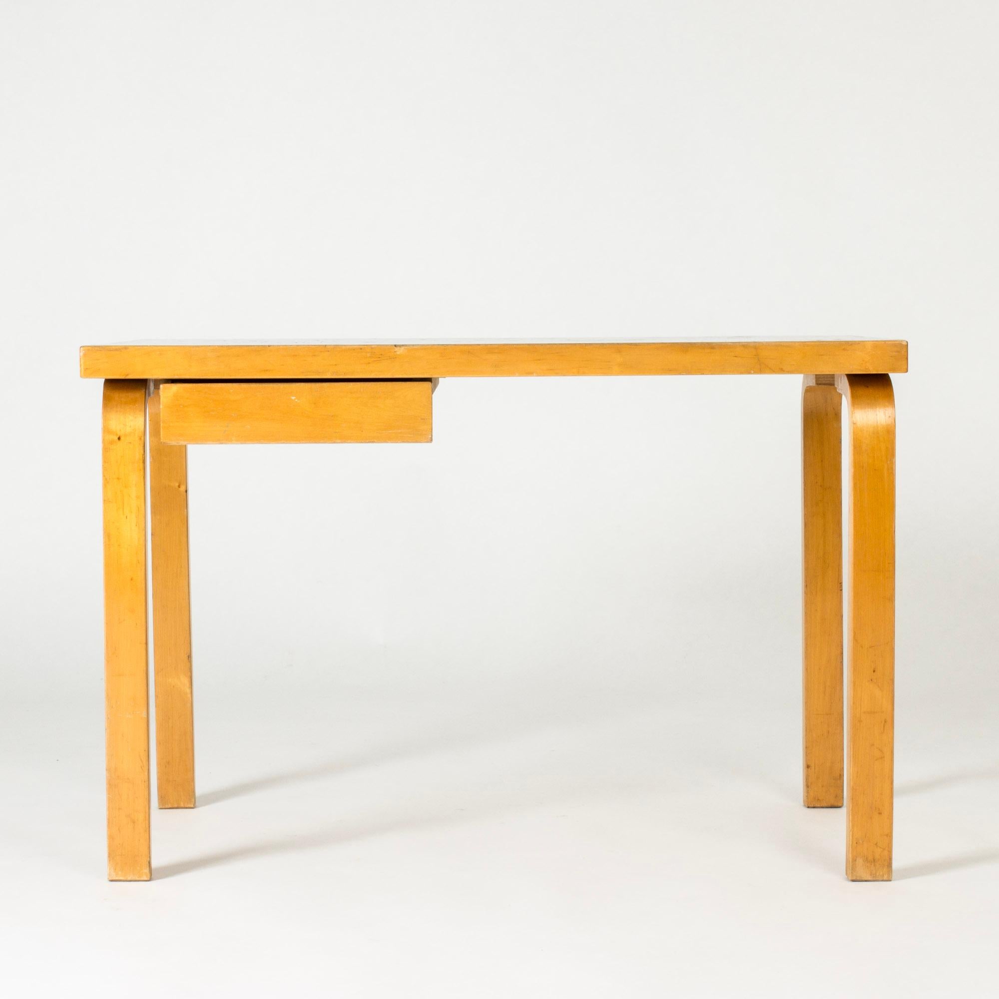Scandinavian Modern Vintage Functionalist Desk by Alvar Aalto, Artek, Finland, 1930s For Sale