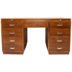 Vintage Functionalist Oak Writing Desk, 1930s