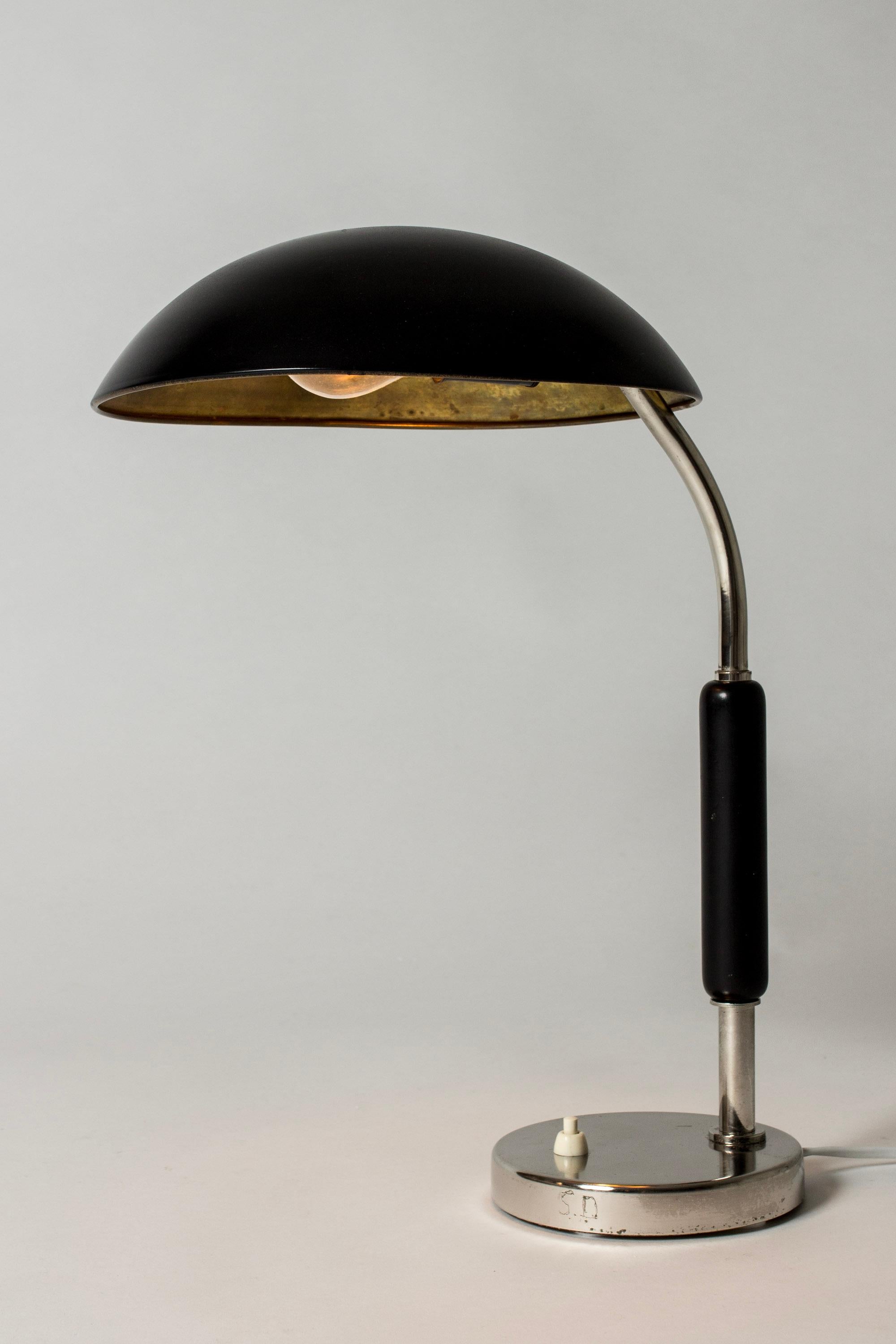Metal Vintage Functionalist Table or Desk Lamp from ASEA, Sweden, 1930s For Sale