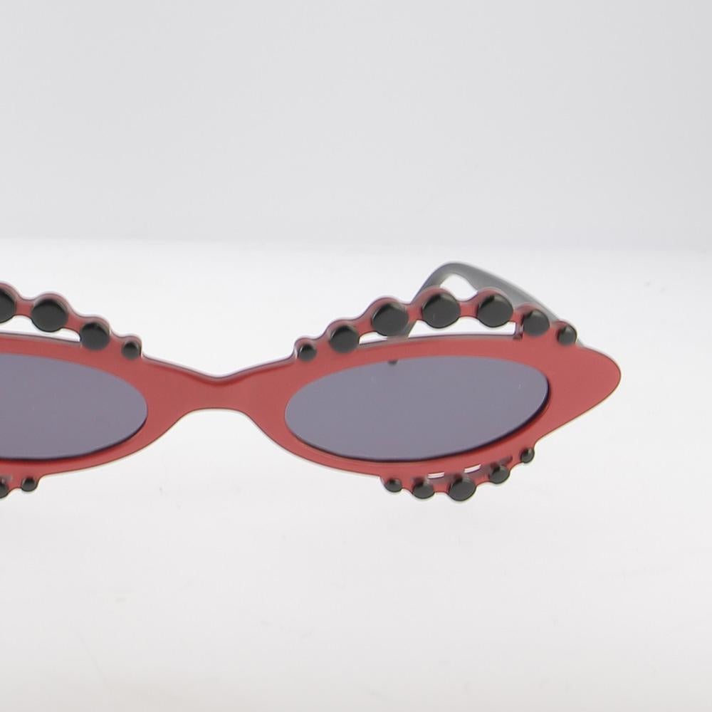 Lunettes de soleil vintage rouge funky - Made in France - 1990 - BOZ en vente 2