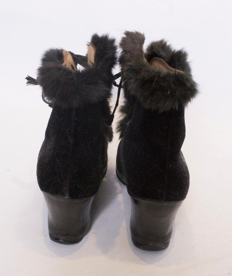 Vintage Fur Trimmed Galoshes Over Shoes. For Sale at 1stDibs | vintage ...