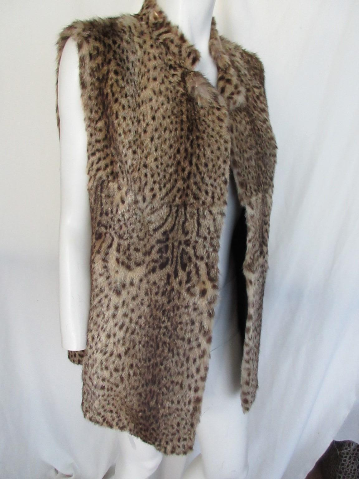 Vintage Fur Vest Sleeveless For Sale 5