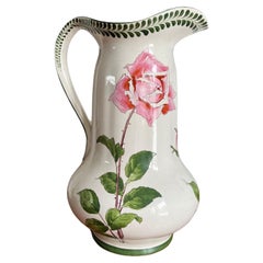 Vintage Furnivals Hand Painted Rose Water Jug Pitcher