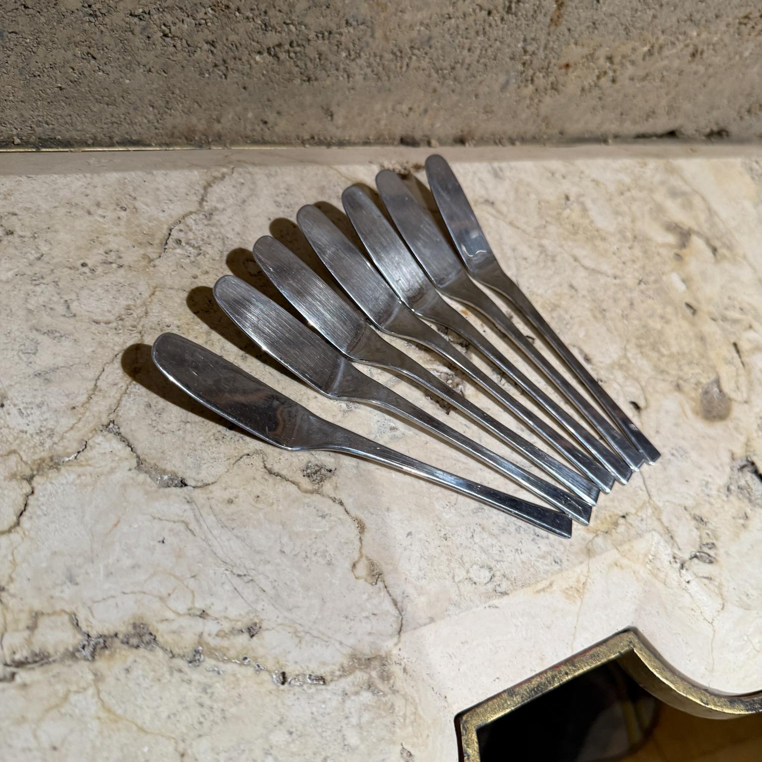 Mid-Century Modern Vintage Fürsta Furosil Germany Knives Set of Seven en vente