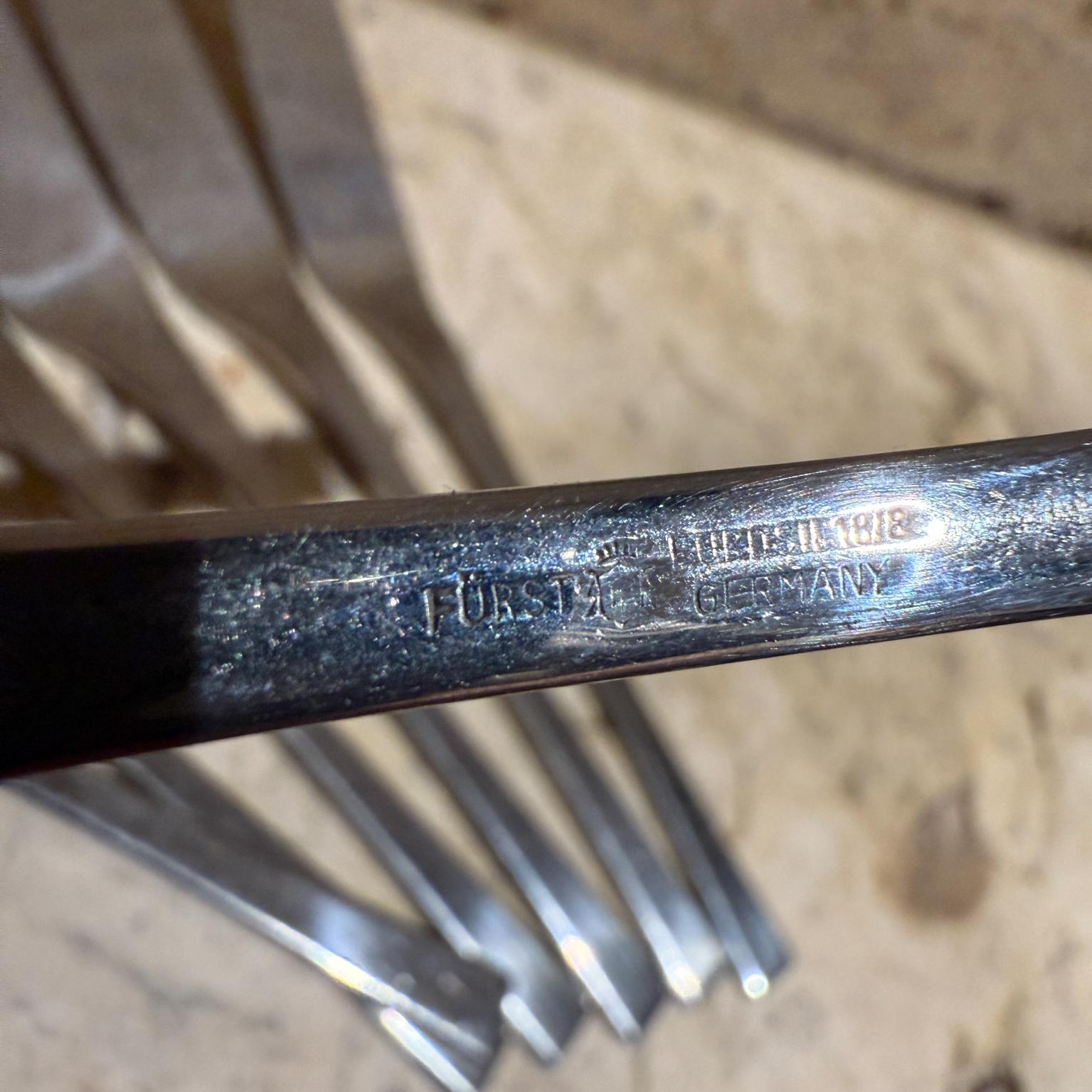 Acier inoxydable Vintage Fürsta Furosil Germany Knives Set of Seven en vente