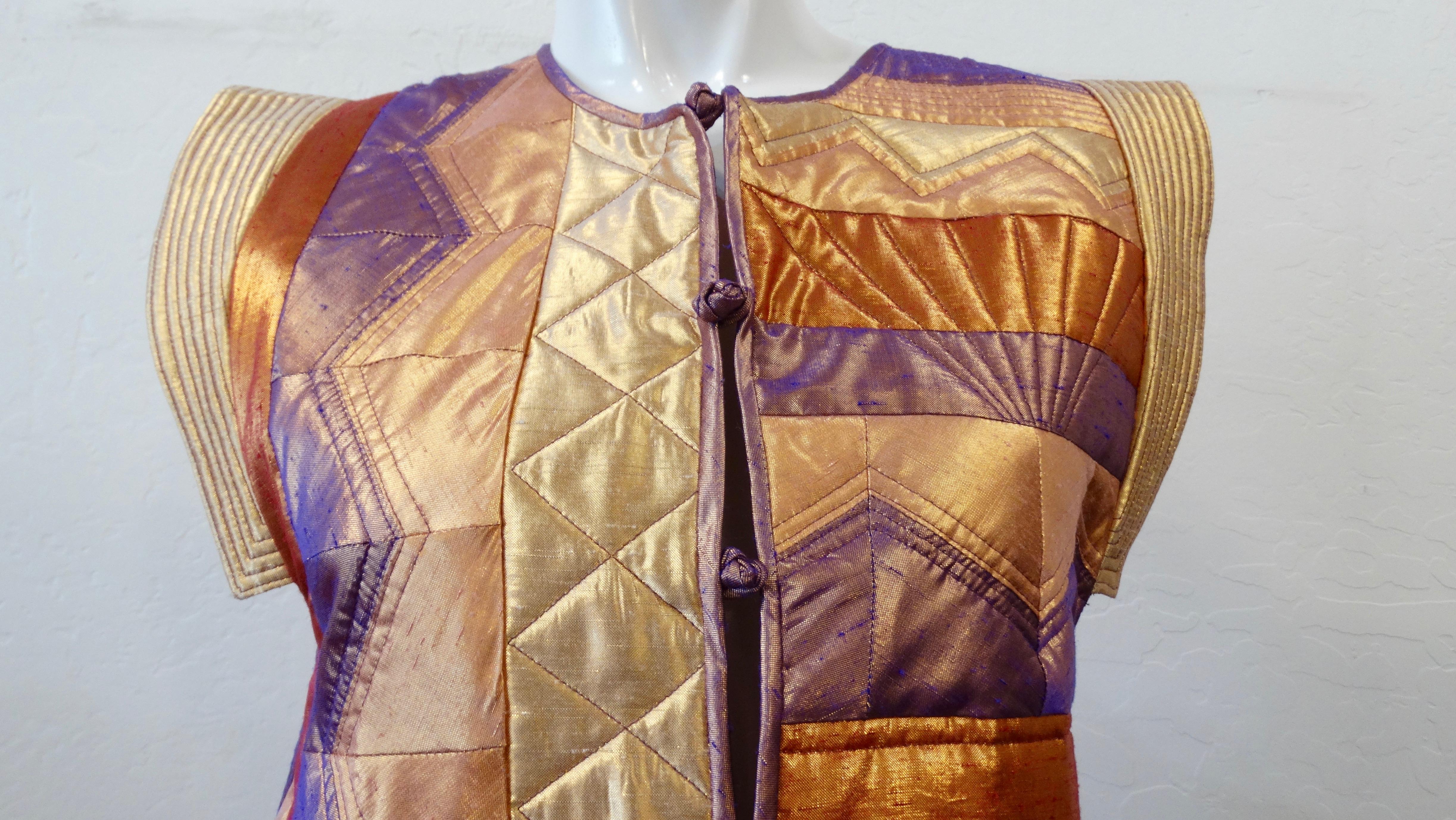 Brown Vintage Futuristic Mod Patchwork Jacket