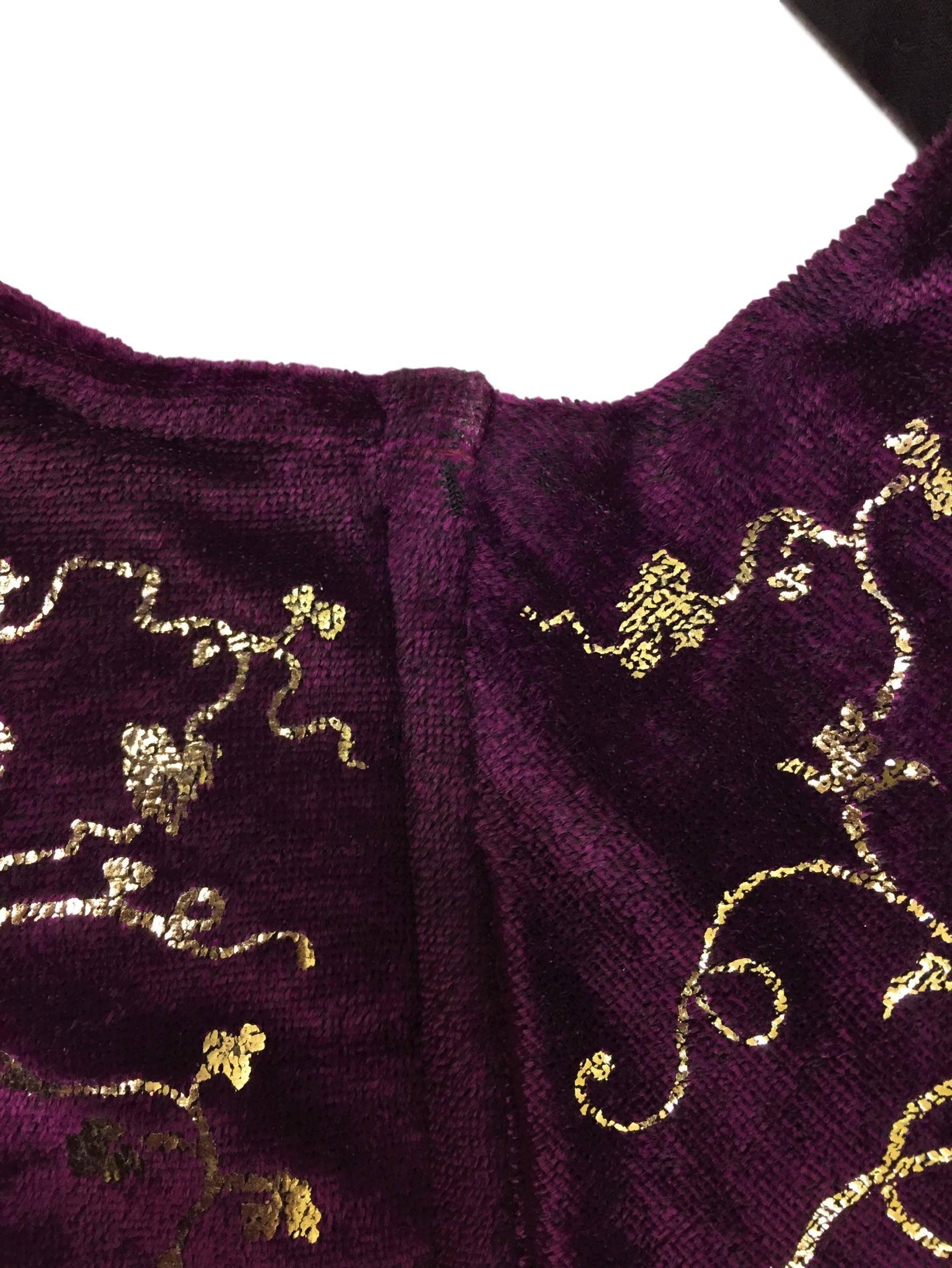 purple and gold corset
