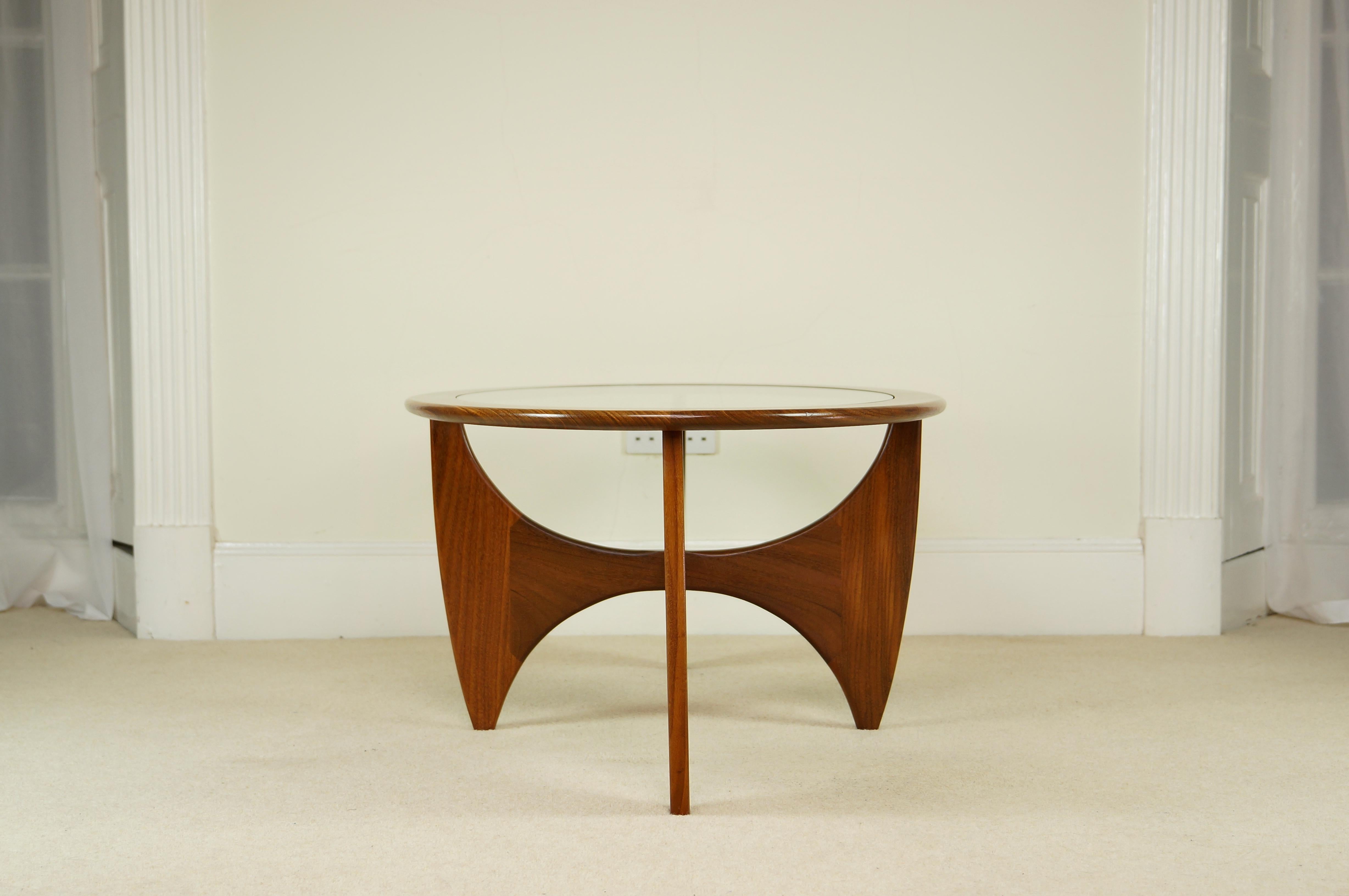 Mid-Century Modern Vintage G Plan Astro Teak and Glass Oval Coffee Table, Retro 1960s Midcentury