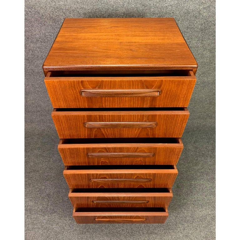 Vintage G Plan British MidCentury Modern Teak Highboy Dresser at 1stDibs g plan dresser
