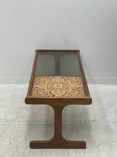Vintage  Danish  Modern Teak Tile Top Coffee Table