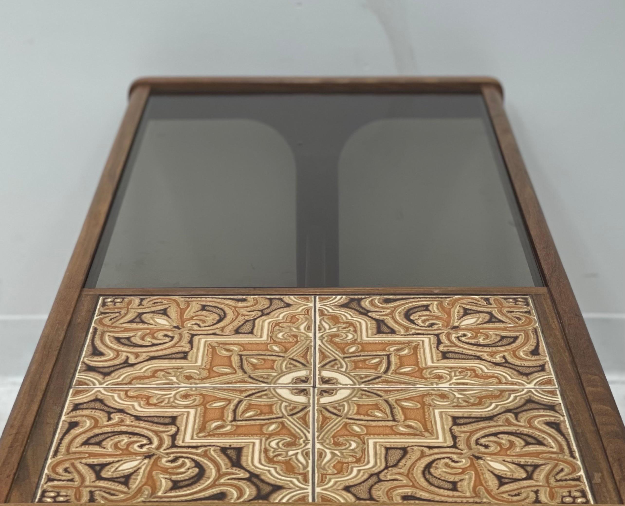 table basse carrelage vintage