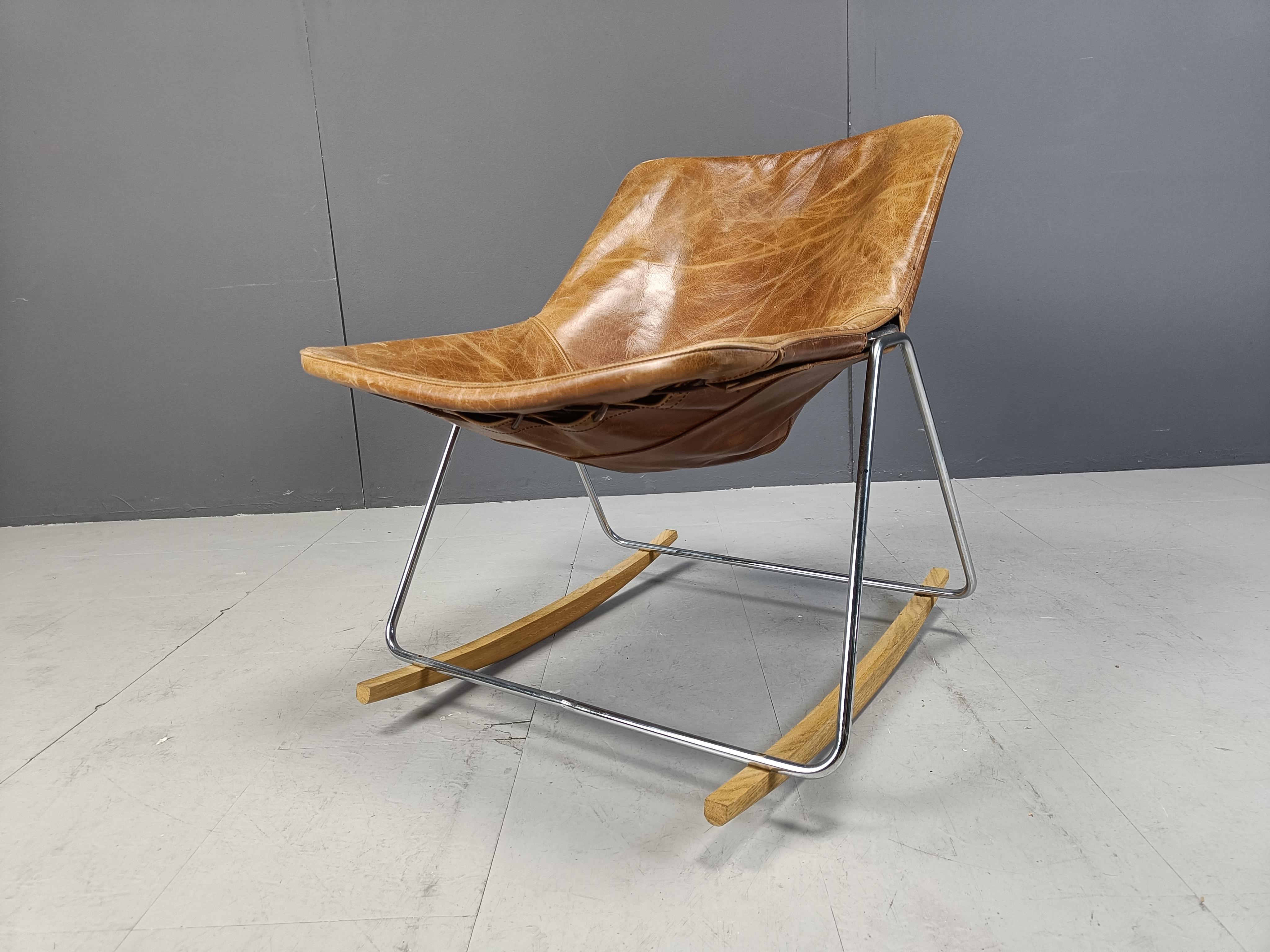 Vintage G1 rocking chair by Pierre Guariche, 1950s 1