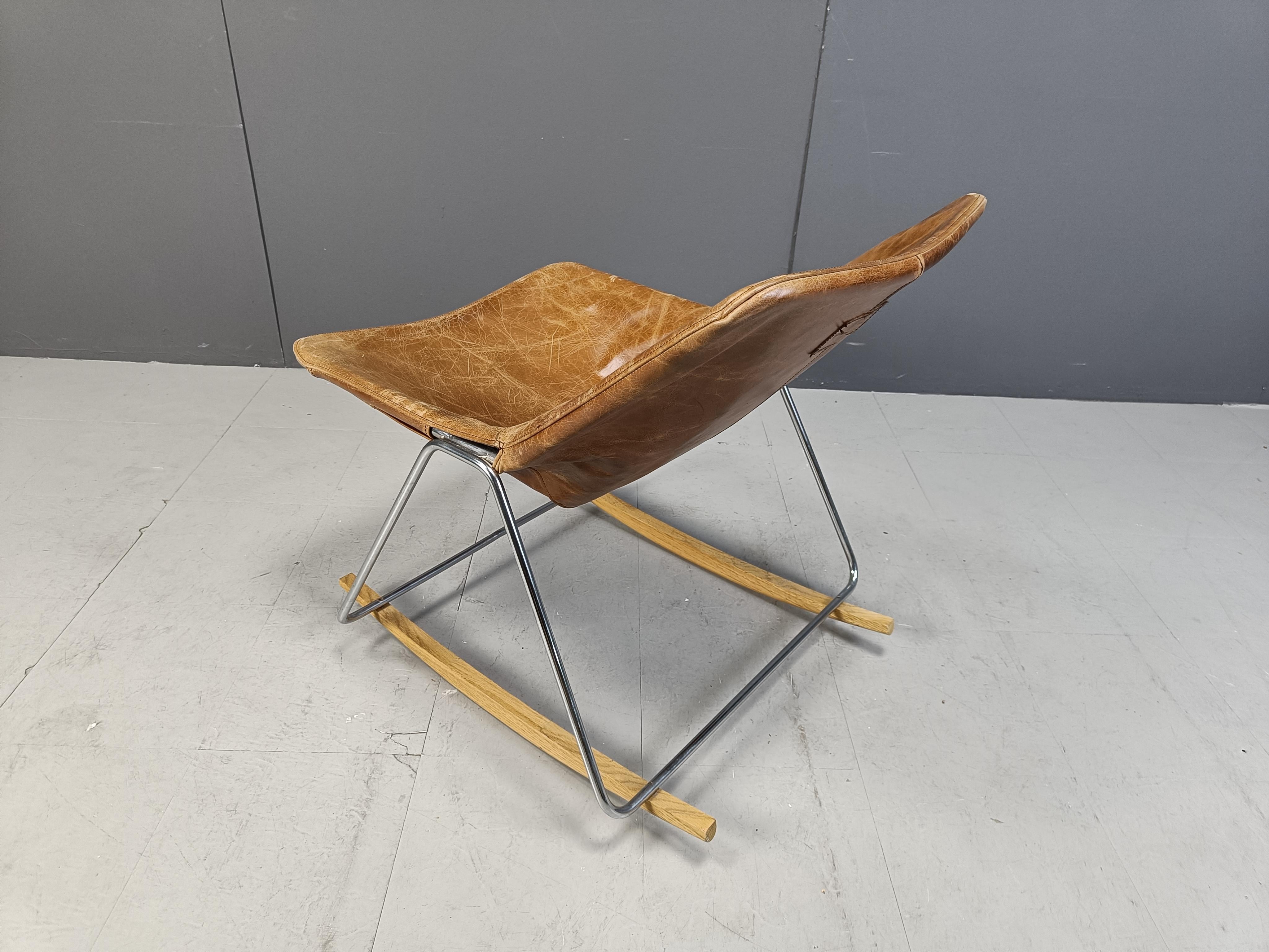 Vintage G1 rocking chair by Pierre Guariche, 1950s 2
