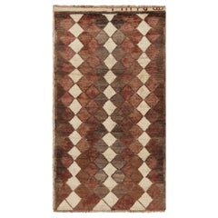 Vintage Gabbeh Persisch, Braun und Beige mit Rautenmustern - Rug & Kilim