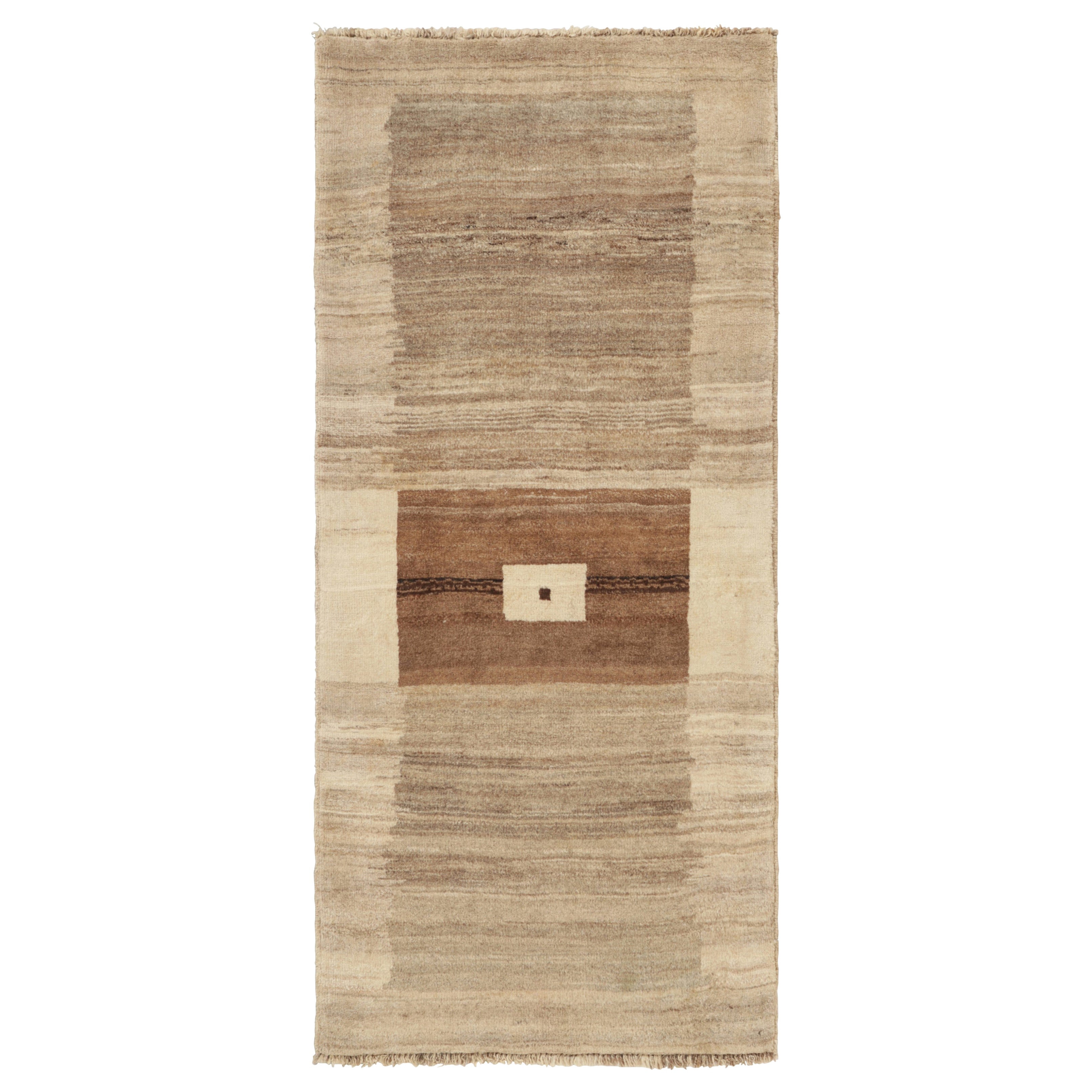 Vintage Gabbeh Perserteppich, Beige mit bunten Tierbildern - Rug & Kilim