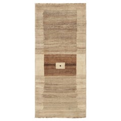 Tappeto persiano Gabbeh vintage, beige con immagini di animali colorati - Rug & Kilim