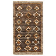 Vintage Gabbeh Perserteppich mit beige-braunen geometrischen Mustern - Rug & Kilim