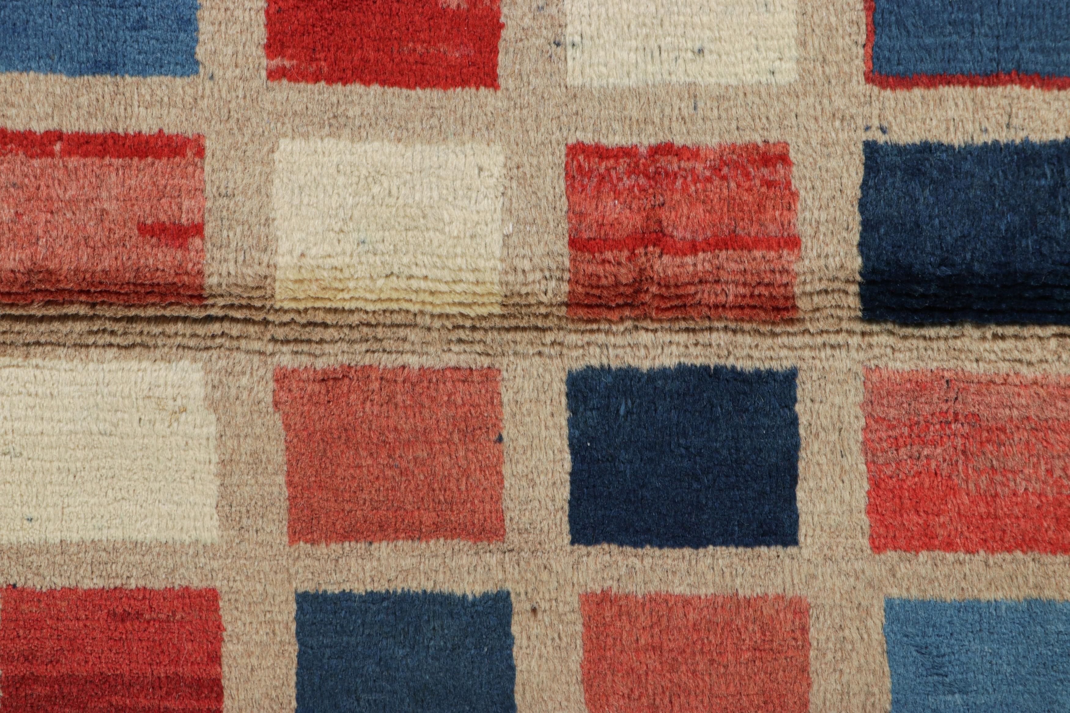 Vintage Gabbeh Perserteppich mit bunten geometrischen Mustern - Rug & Kilim (Stammeskunst) im Angebot