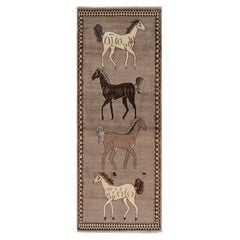 Tappeto persiano Gabbeh d'epoca, beige e marrone - Rug & Kilim