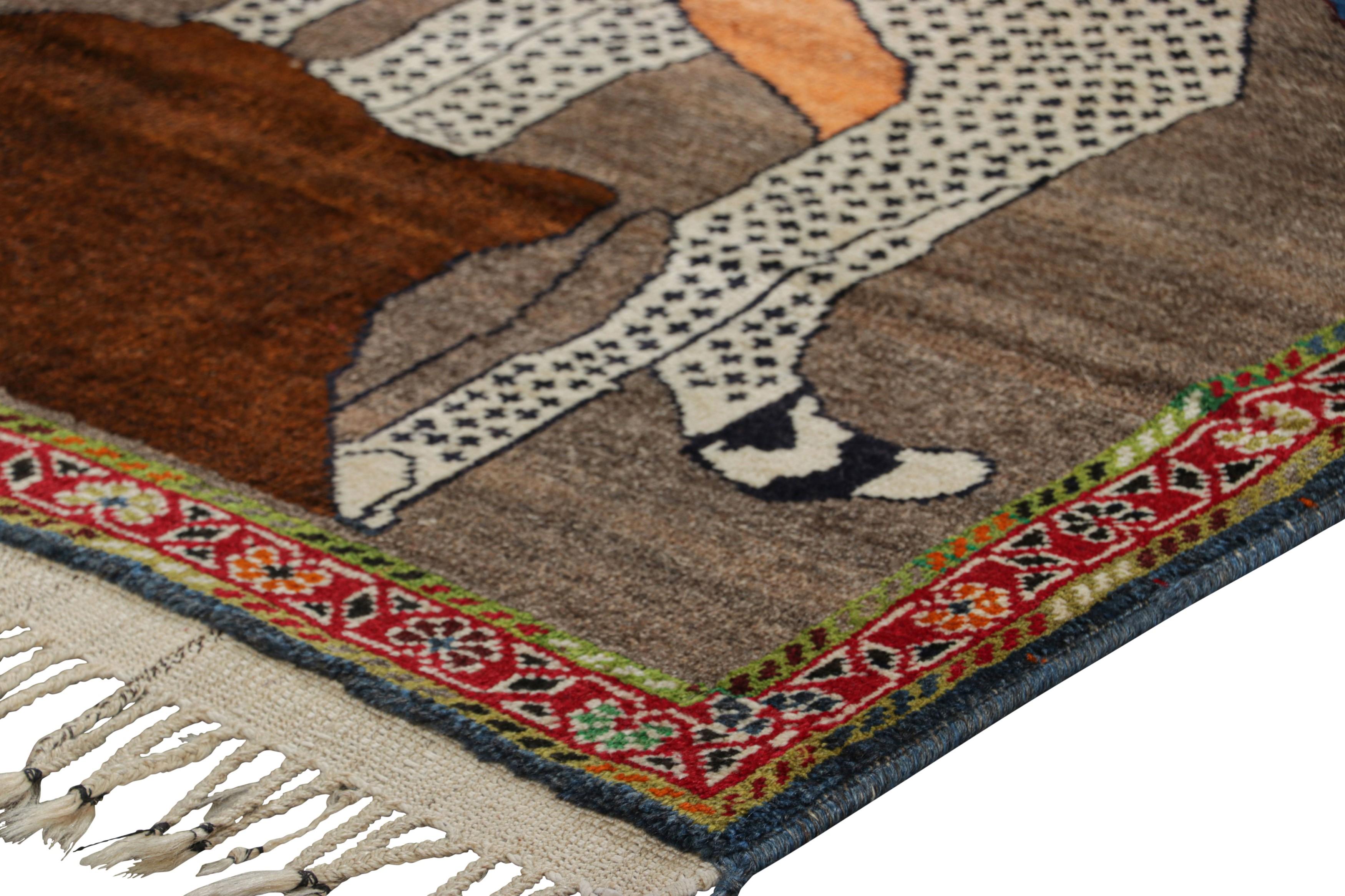 Tappeto persiano Gabbeh vintage con immagini di animali tribali - Rug & Kilim In condizioni buone in vendita a Long Island City, NY