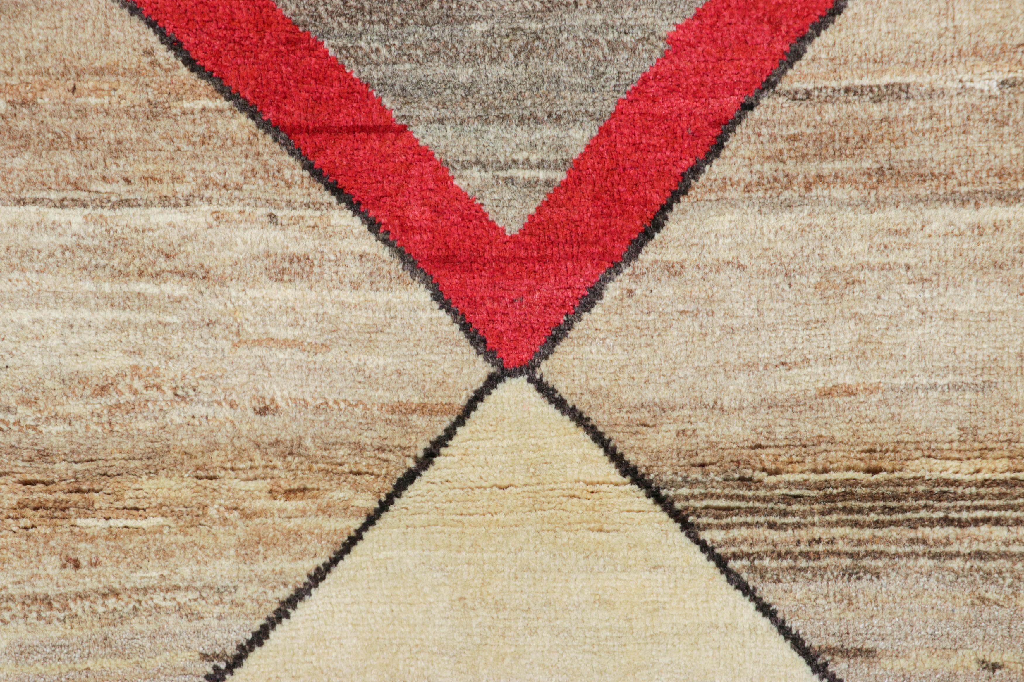 Traves de Mesa Persa Gabbeh Vintage con Medallones de Diamantes Multicolor - Rug & Kilim Tribal en venta