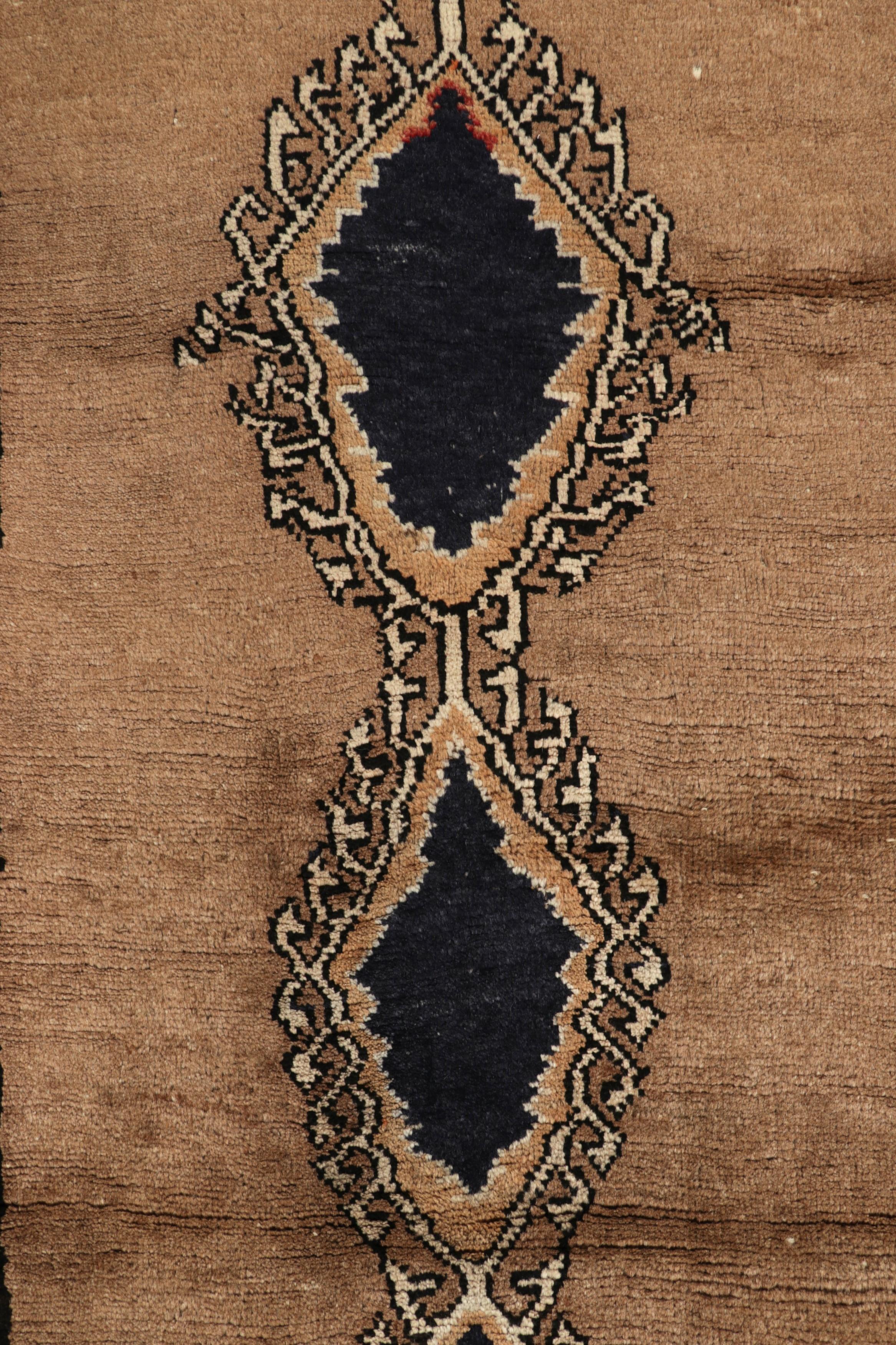 Vintage Gabbeh Persischer Stammesteppich, Beige-Braun DIamond Medaillons - Rug & Kilim (Wolle) im Angebot