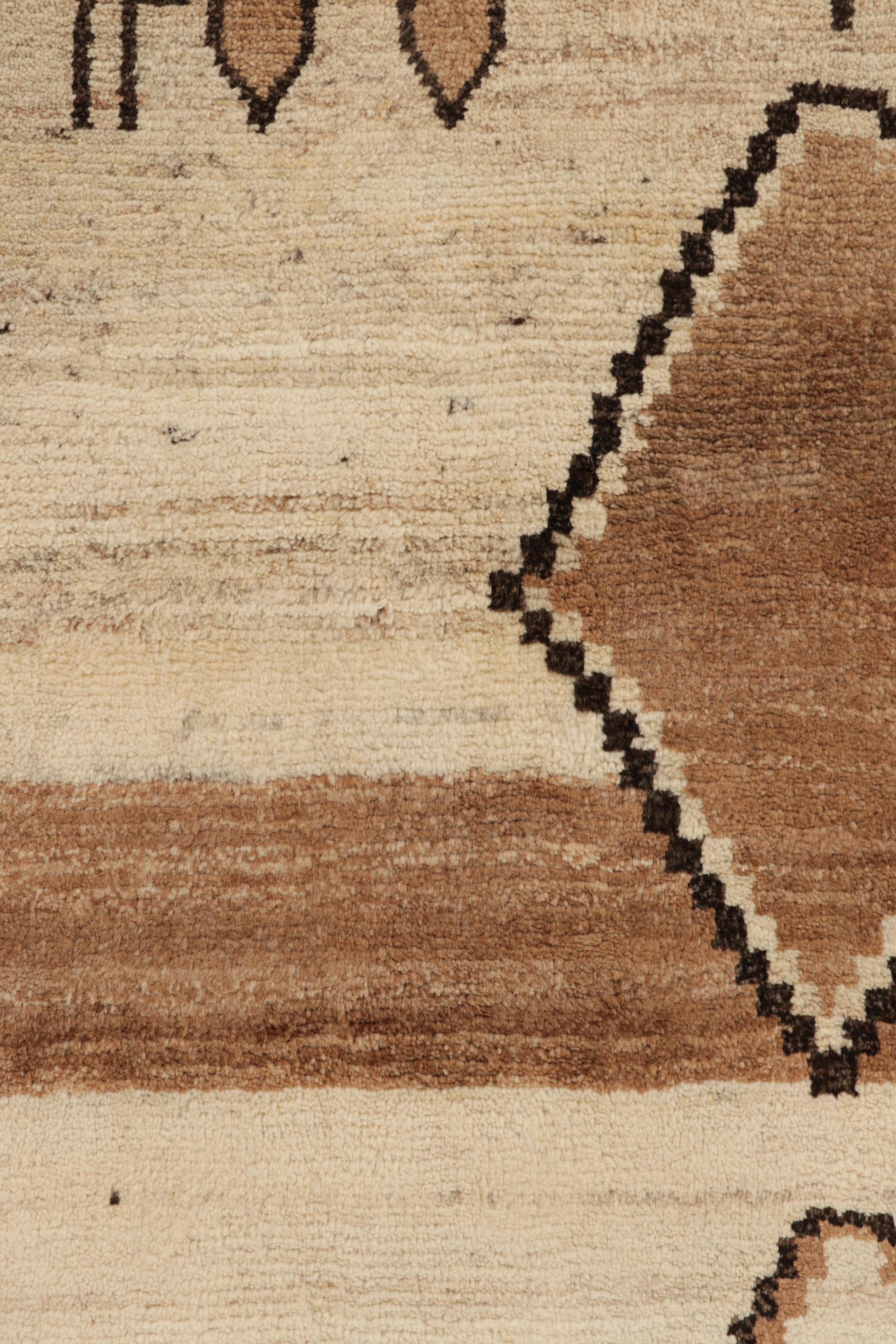 Vintage Gabbeh Persischer Stammes-Teppich, Beige-Braun Diamant-Medaillons - Rug & Kilim (Wolle) im Angebot