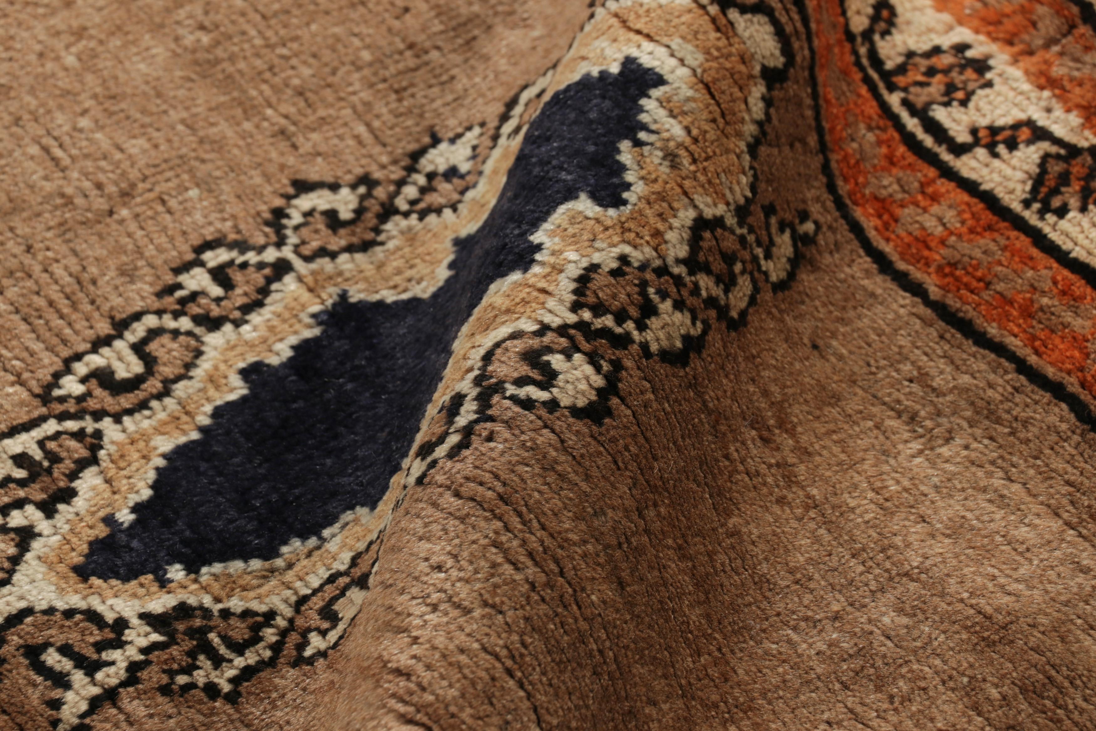 Vintage Gabbeh Persischer Stammesteppich, Beige-Braun DIamond Medaillons - Rug & Kilim im Angebot 1