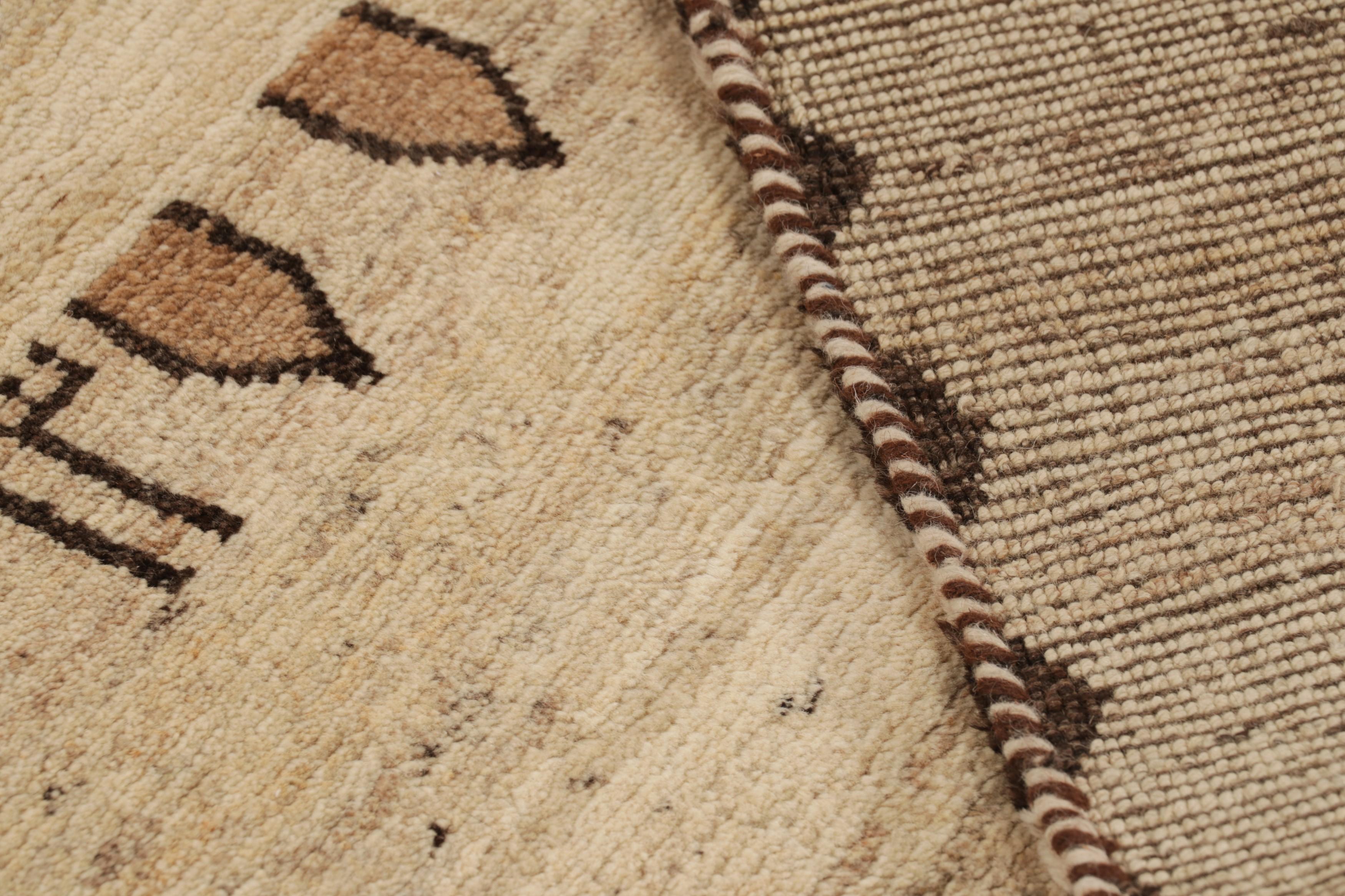 Vintage Gabbeh Persischer Stammes-Teppich, Beige-Braun Diamant-Medaillons - Rug & Kilim im Angebot 2