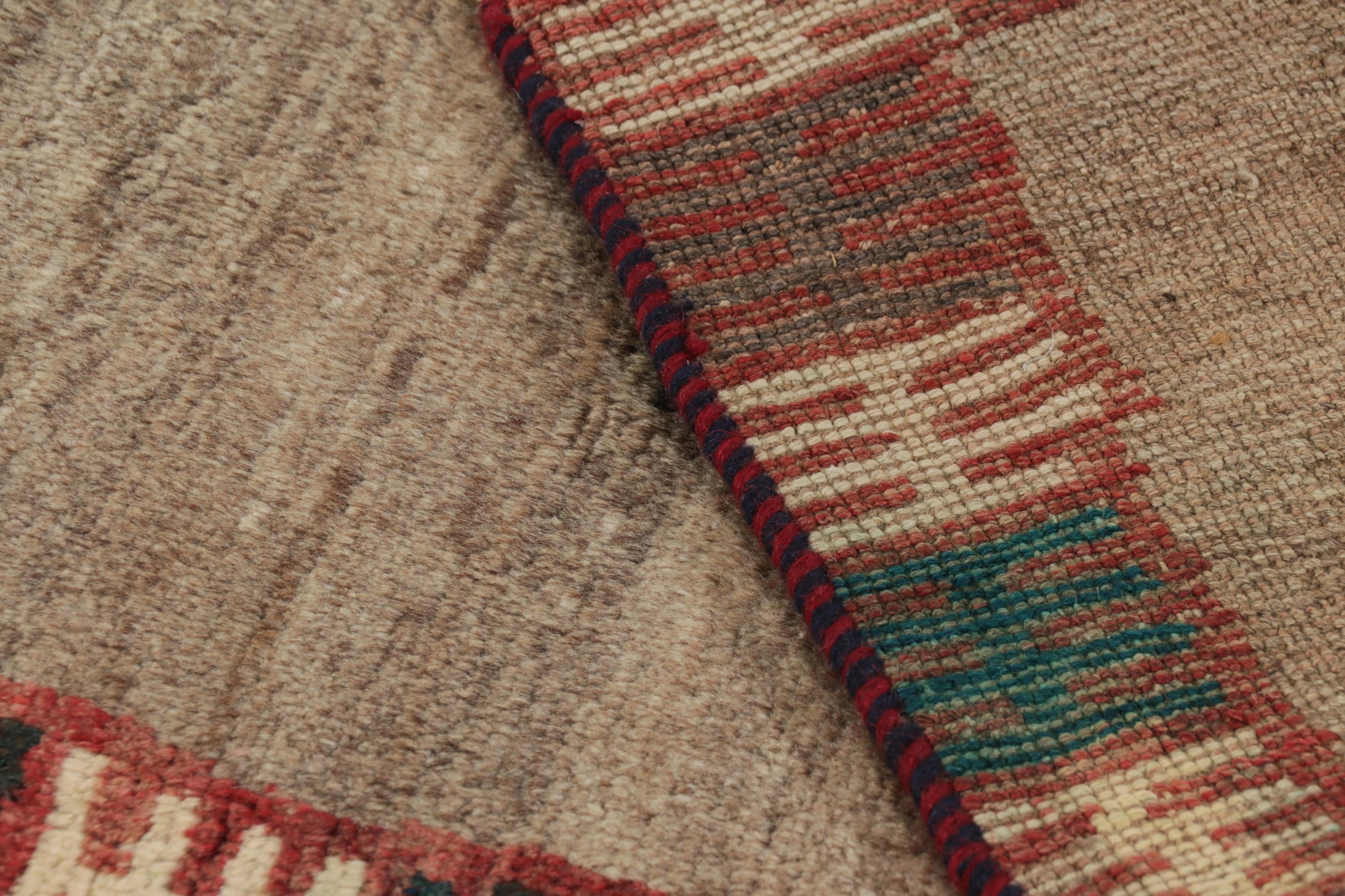Vintage Gabbeh Persischer Stammes-Teppich, Beige-Grau DIiamant-Medaillons - Rug & Kilim (Wolle) im Angebot