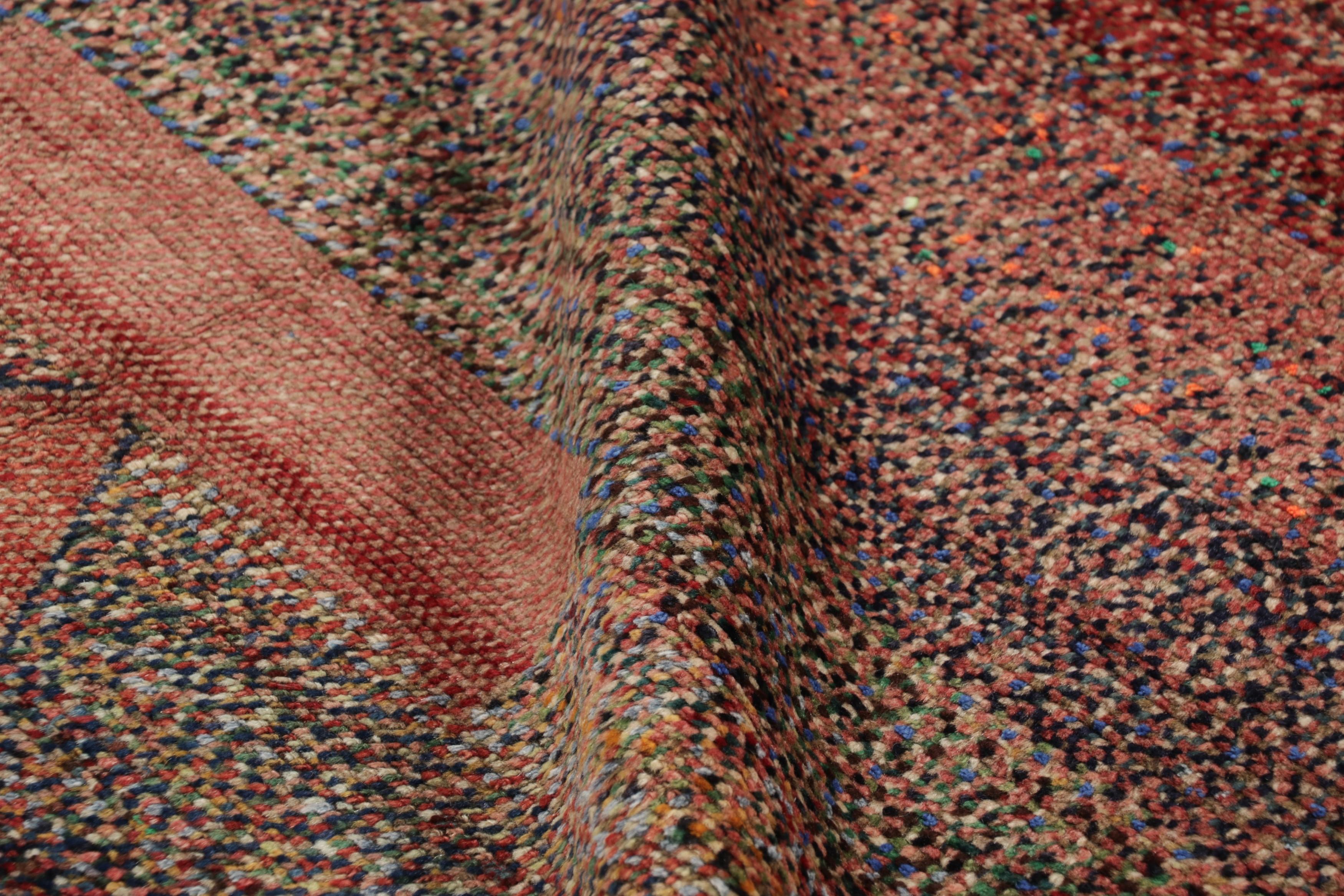 Alfombra Tribal Persa Gabbeh Vintage, Marrón con Medallón Rosa - Rug & Kilim Lana en venta