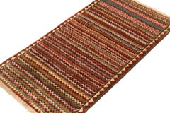 Vintage Gabbeh Persian Tribal Rug in Vibrant Chevron Patterns by Rug & Kilim