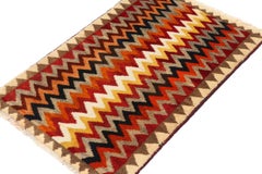 Vintage Gabbeh Persian Tribal Rug in Vibrant Chevron Patterns by Rug & Kilim
