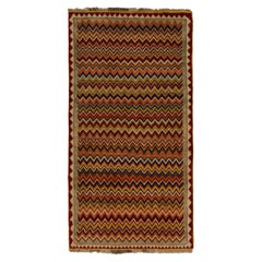 Vintage Gabbeh Persian Tribal Rug in Vibrant Chevron Patterns by Rug & Kilim