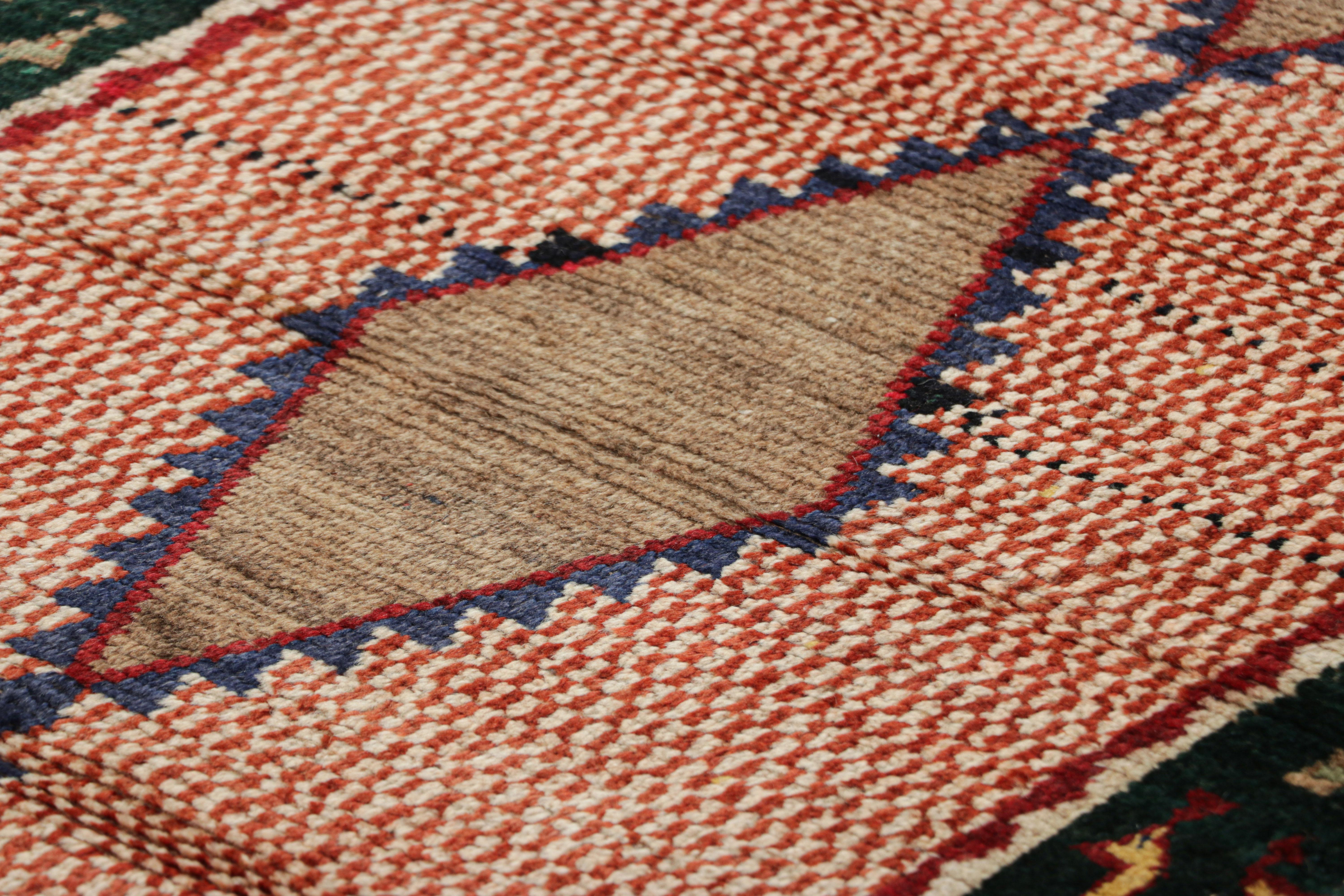 Vintage Gabbeh Persischer Stammes-Teppich, Rot mit DIamanten-Medaillons - Rug & Kilim (Wolle) im Angebot