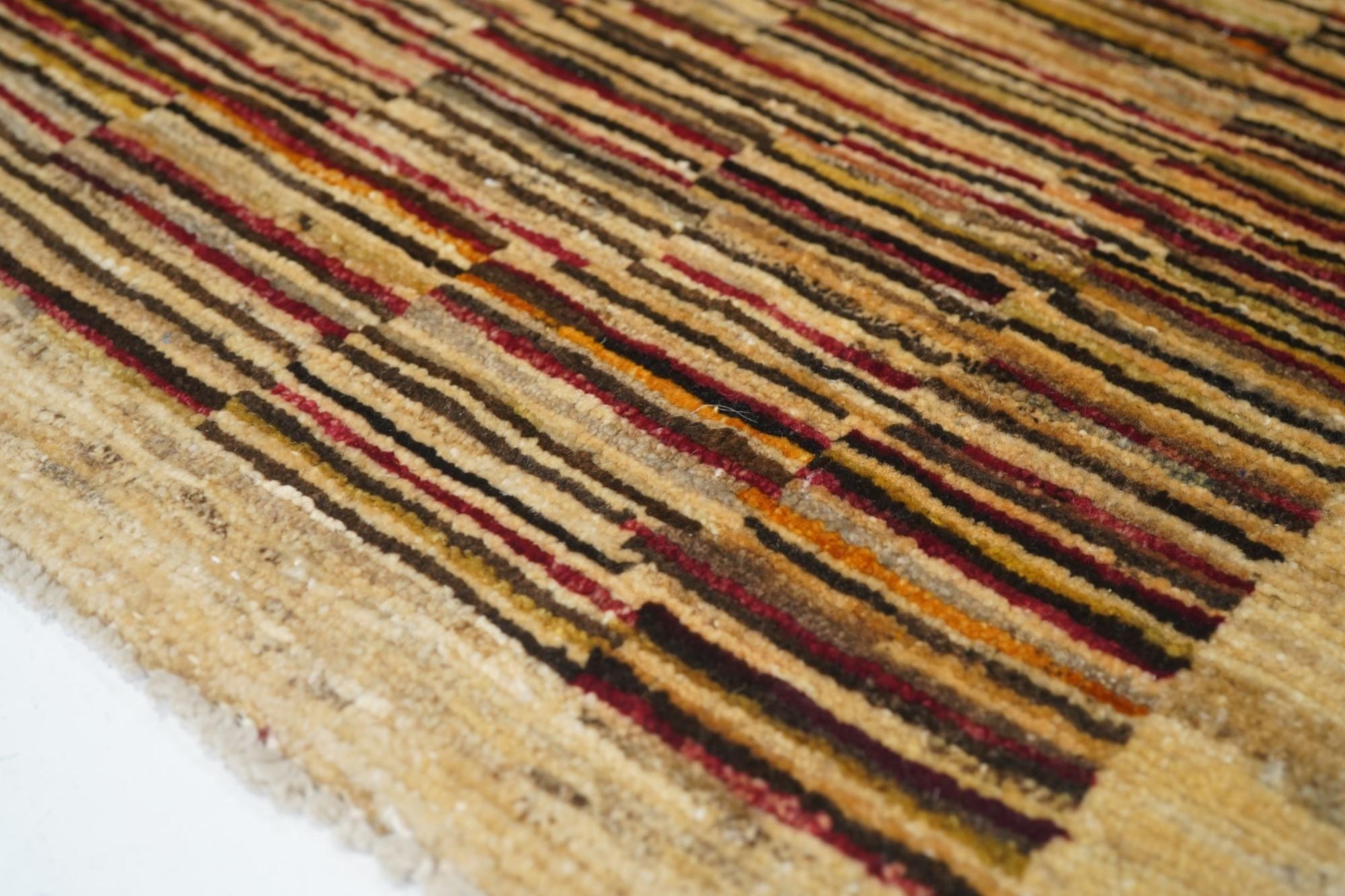 Late 20th Century Vintage Gabbeh Rug 3'4'' x 4'10'' For Sale
