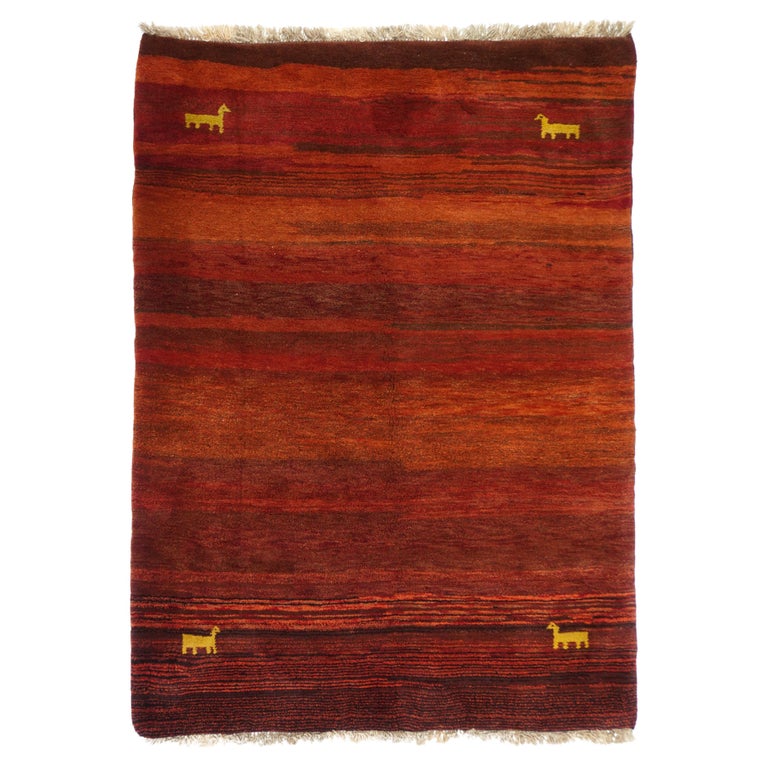 Vintage Gabbeh Rug For Sale at 1stDibs