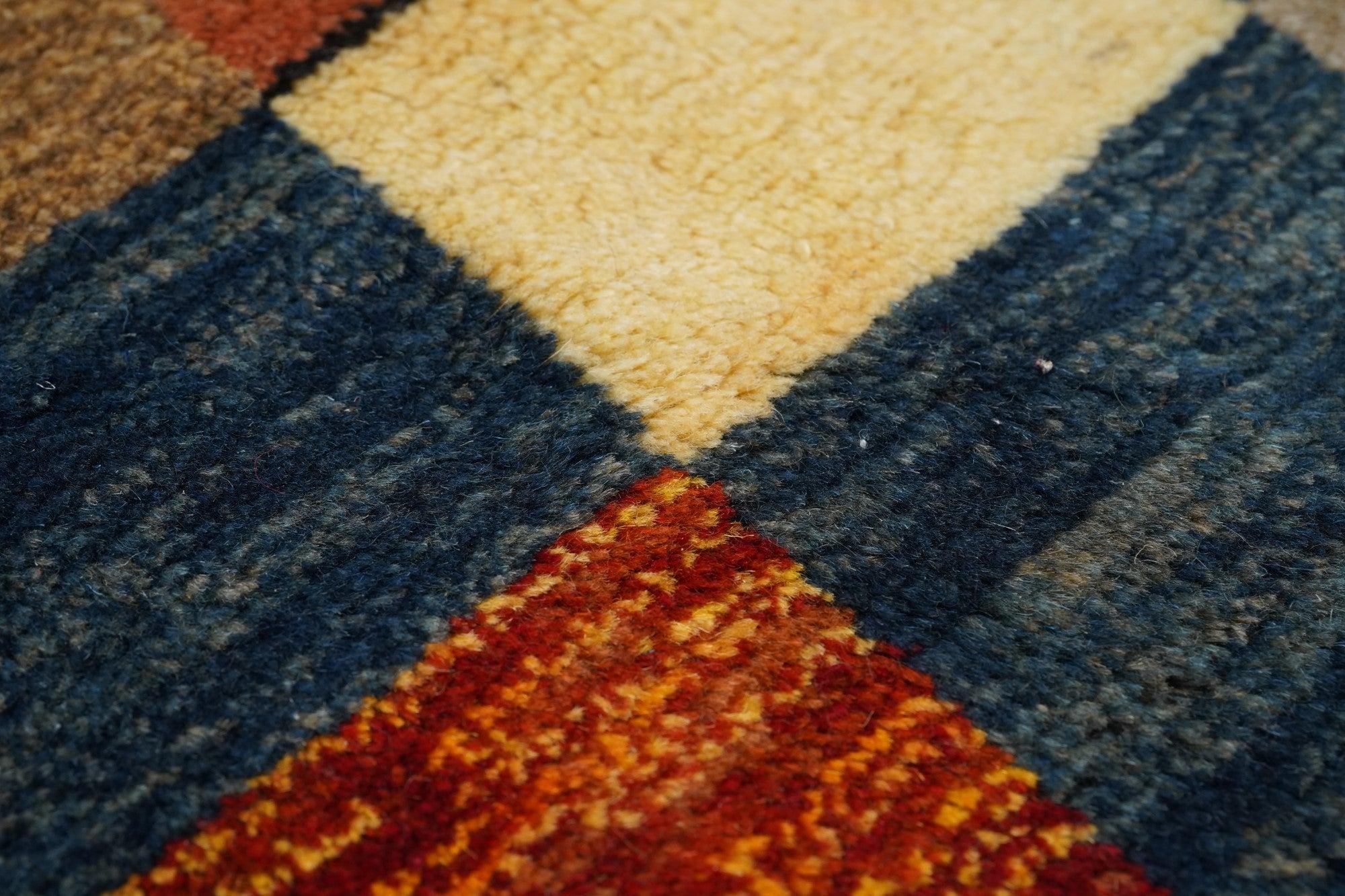 Wool Vintage Gabbeh Rug 4'6'' x 6'4'' For Sale