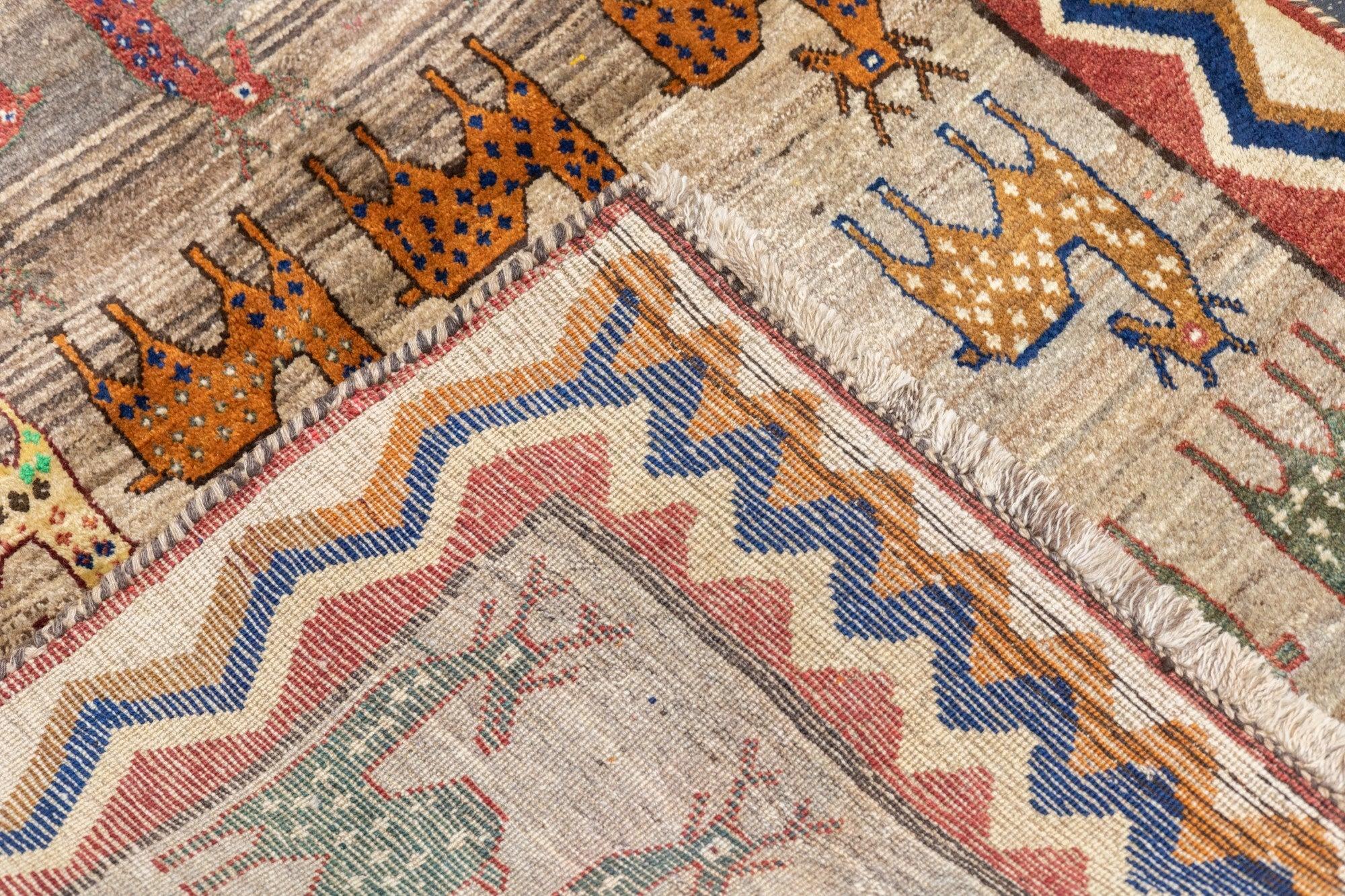 Vintage Gabbeh Rug 4'8'' x 6'5'' For Sale 7