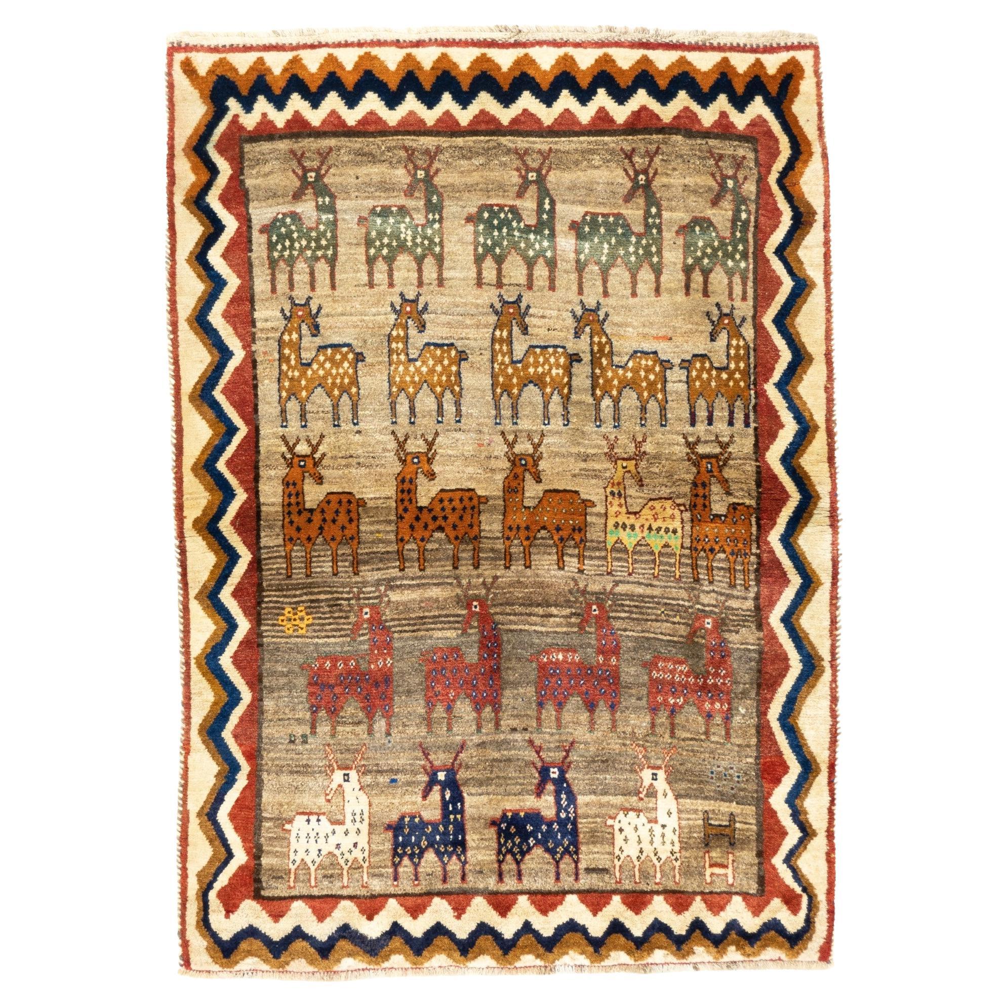 Vintage Gabbeh Rug 4'8'' x 6'5''