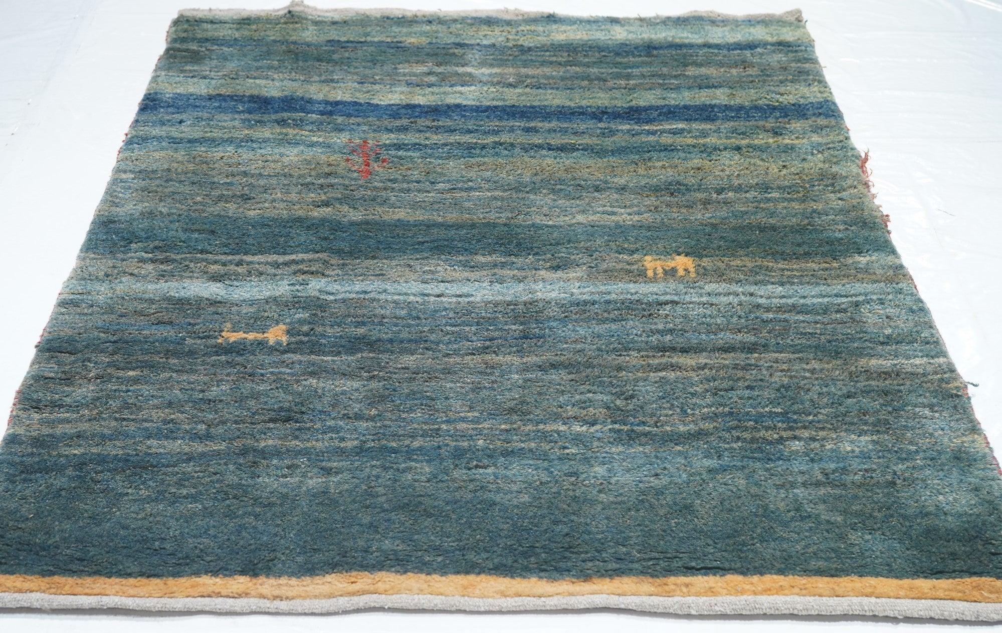 Vintage Gabbeh Rug 5'11'' x 5'11'' For Sale 3