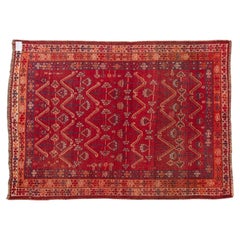 Vintage Gabbeh Rug, Hand-Knotted Wool, Floral Design, 1960s