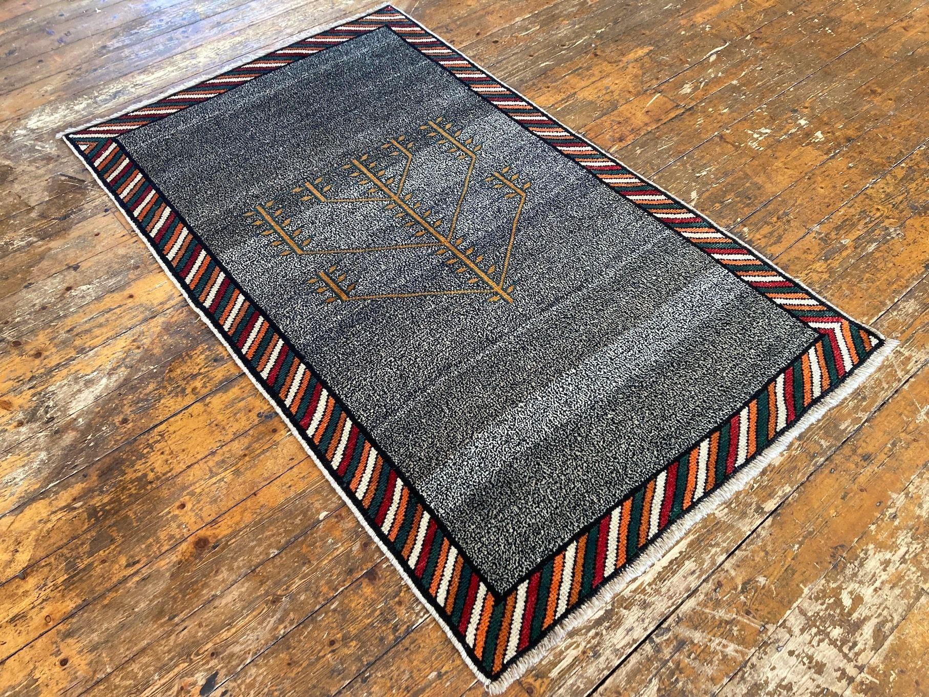 Mid-20th Century Vintage Gabbeh Rug For Sale