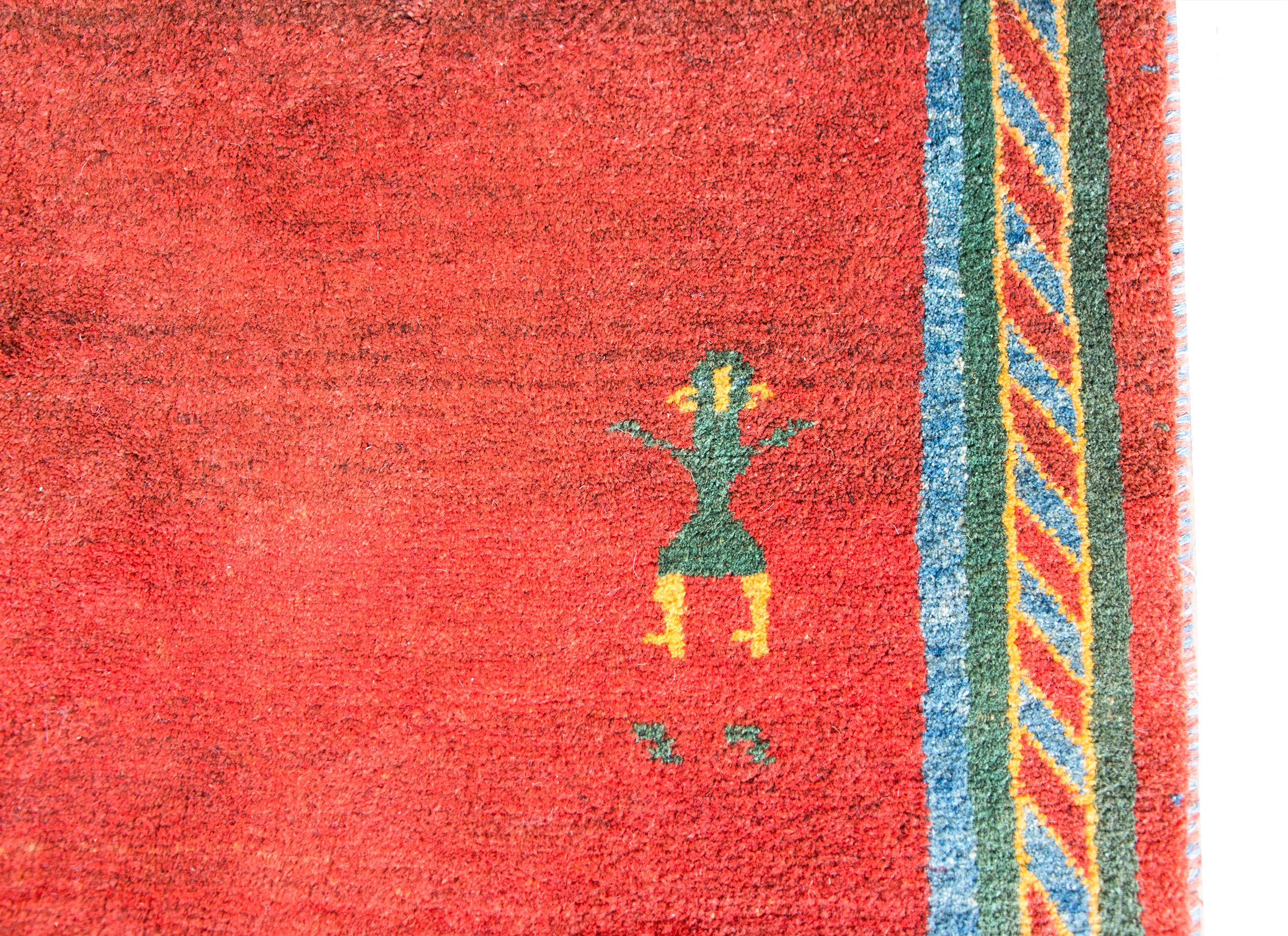 Tribal Vintage Gabbeh Rug For Sale